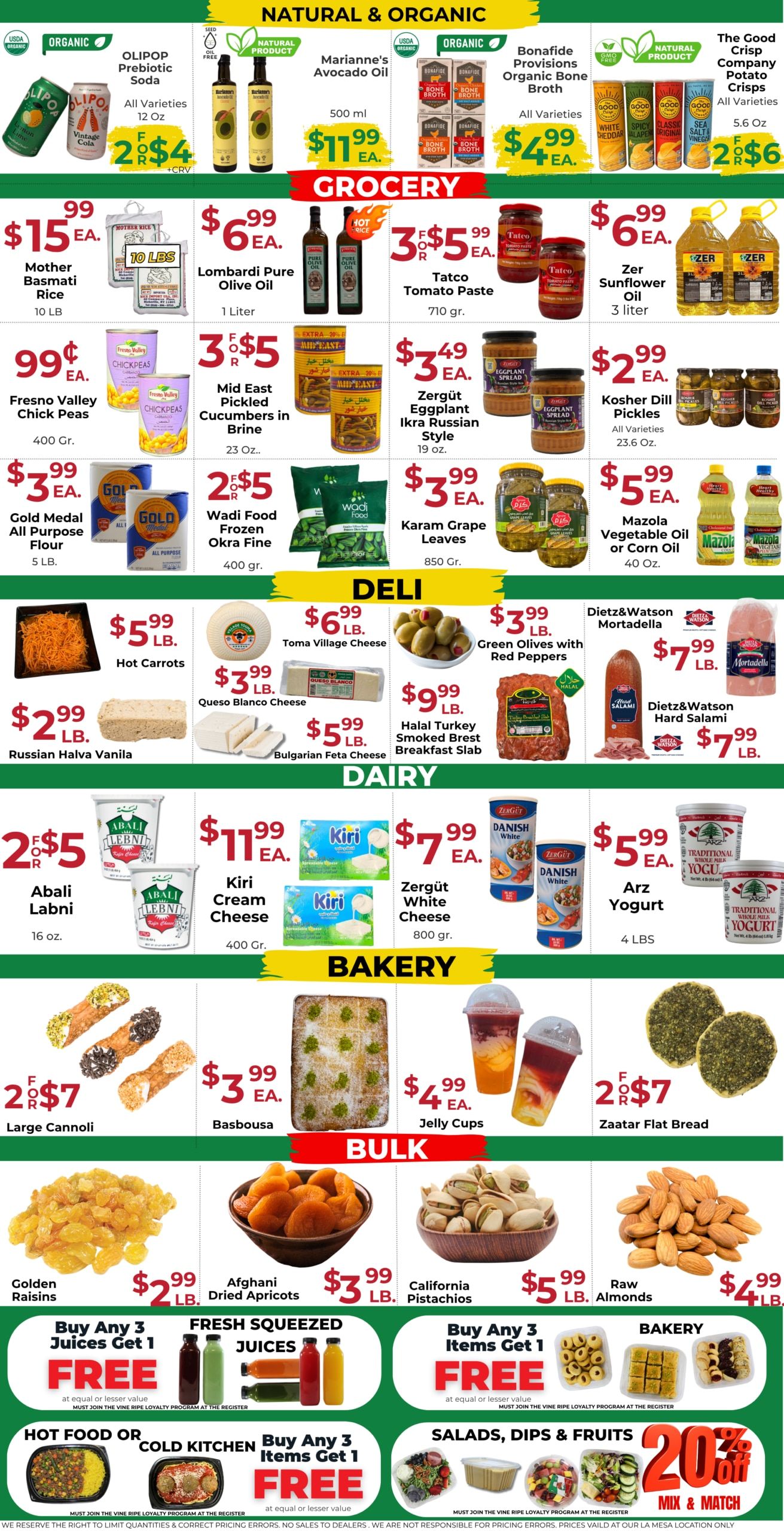 Vine Ripe (8191 Fletcher Parkway, La Mesa, CA) Weekly Ad September 22 - 28, 2026
