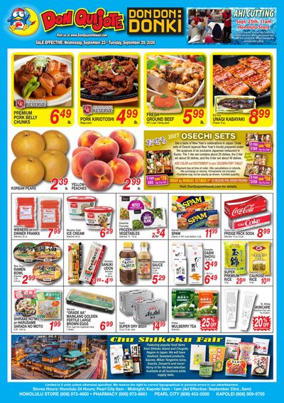 Don Quijote Hawaii Weekly Ad September 23 - 29, 2026