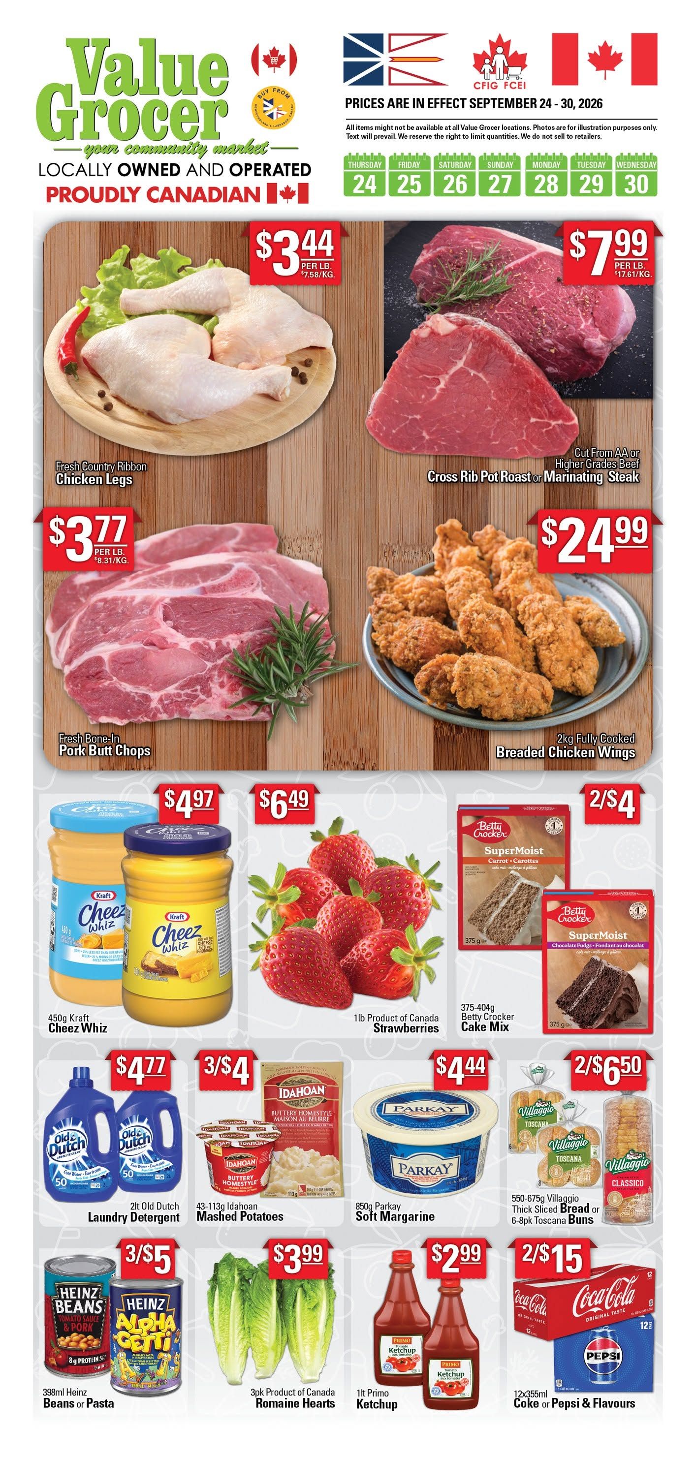 Value Grocer Flyer September 24 to 30