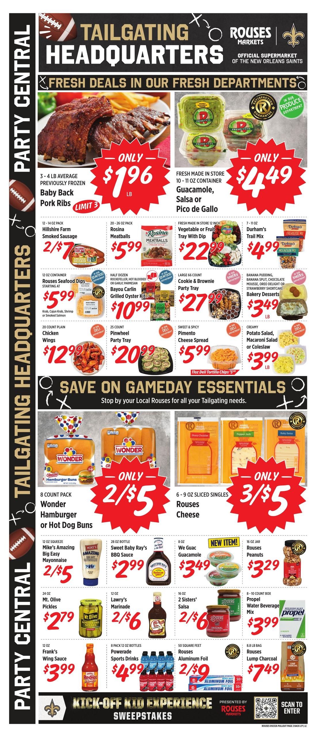 Rouses Supermarkets (Lafayette Area, LA) Weekly Ad September 23 - 30, 2026
