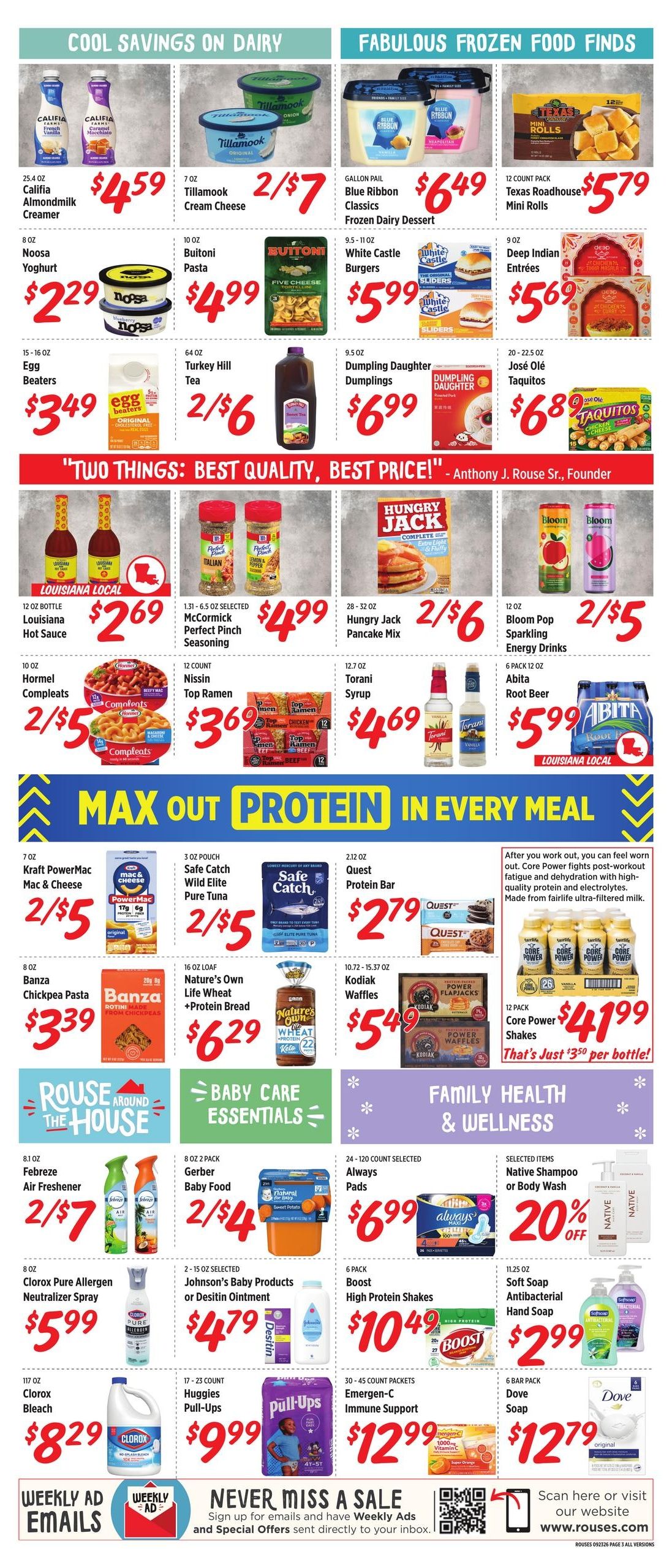 Rouses Supermarkets (Lafayette Area, LA) Weekly Ad September 23 - 30, 2026