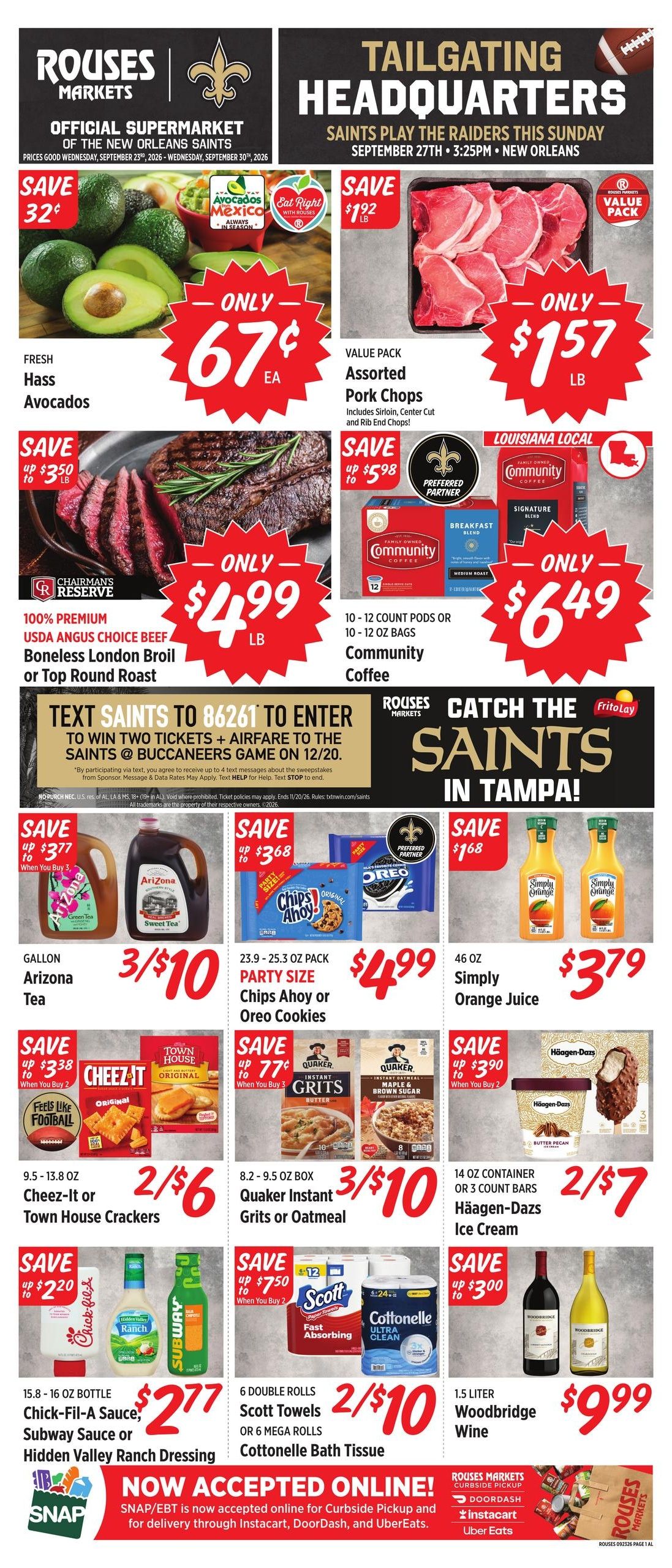 Rouses Supermarkets (Mobile Area, AL) Weekly Ad September 23 - 30, 2026