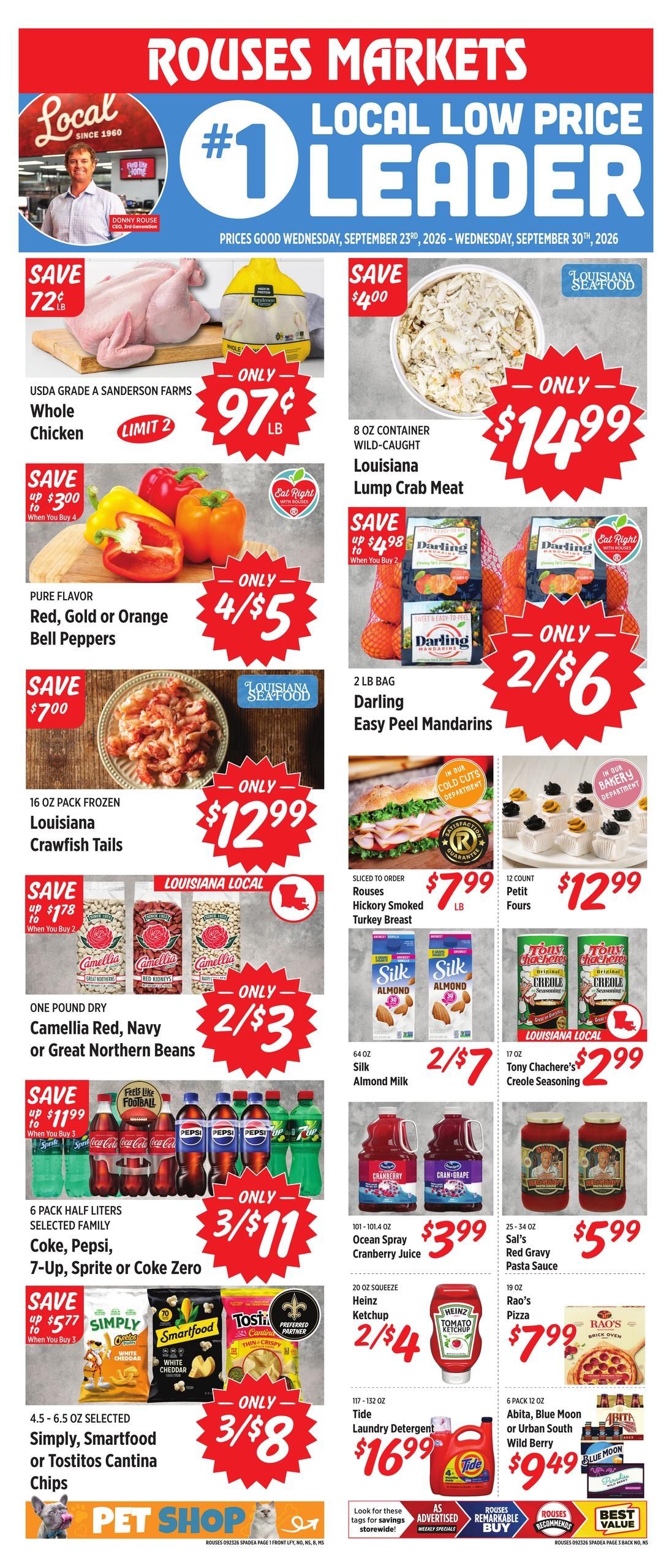 Rouses Supermarkets (New Orleans Area, LA) Weekly Ad September 23 - 30, 2026