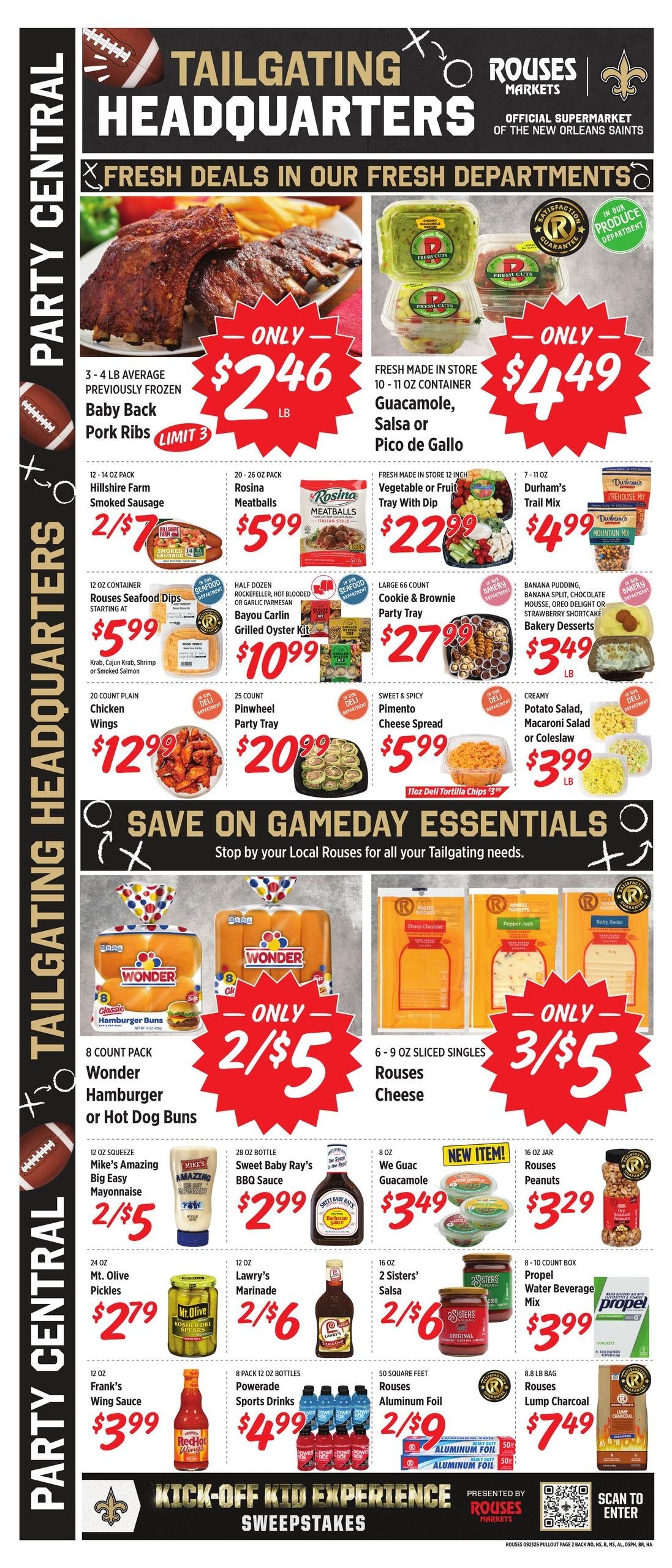 Rouses Supermarkets (Donaldsonville Area, LA) Weekly Ad September 23 - 30, 2026