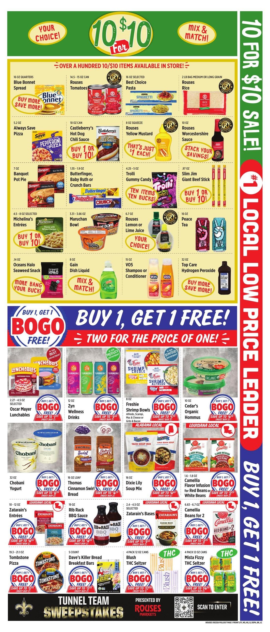 Rouses Supermarkets (Donaldsonville Area, LA) Weekly Ad September 23 - 30, 2026