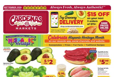 Cardenas Markets (Antioch Area, CA) Weekly Ad September 23 - 29, 2026