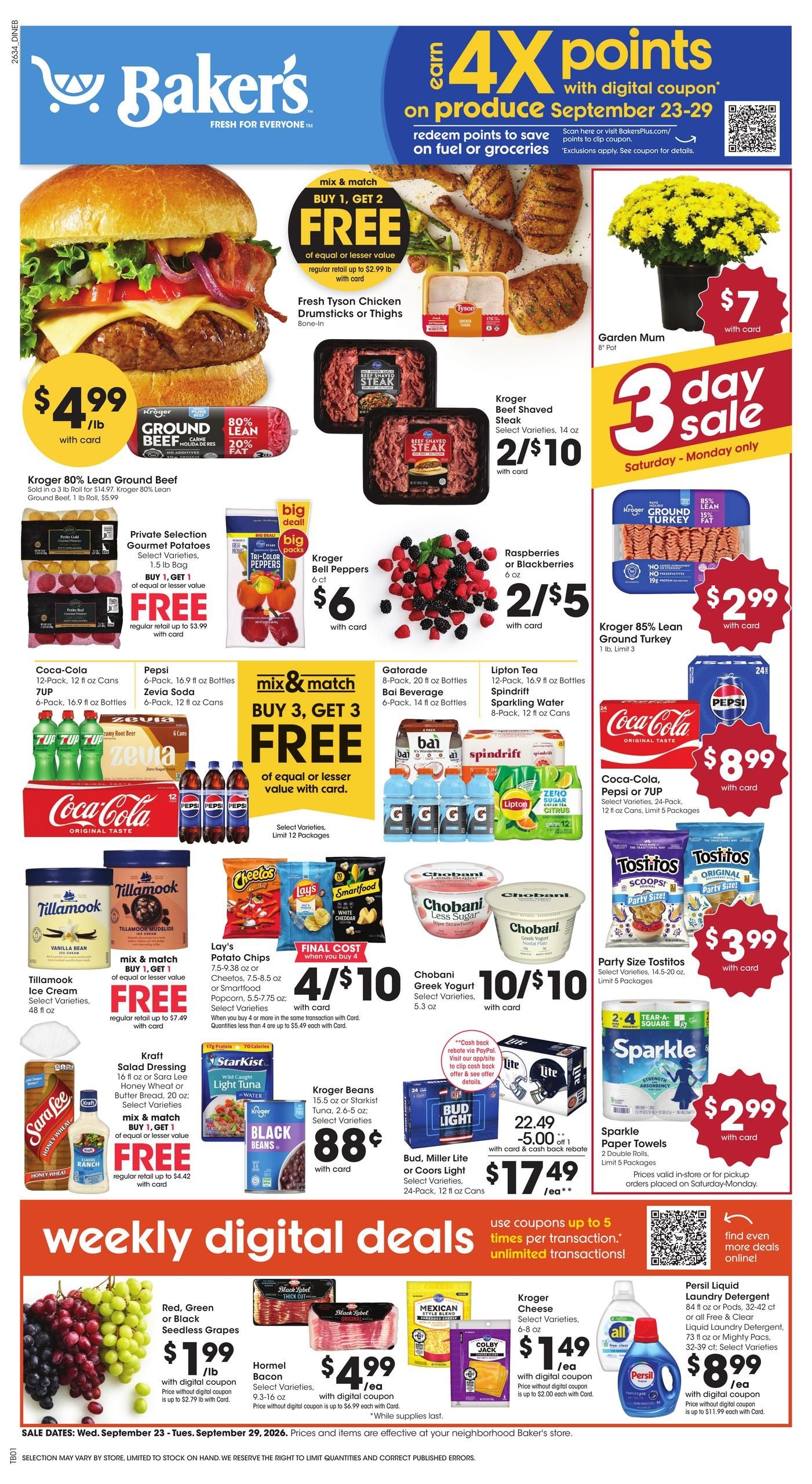 Baker's (Council Bluffs Area, IA) Weekly Ad September 23 - 29, 2026
