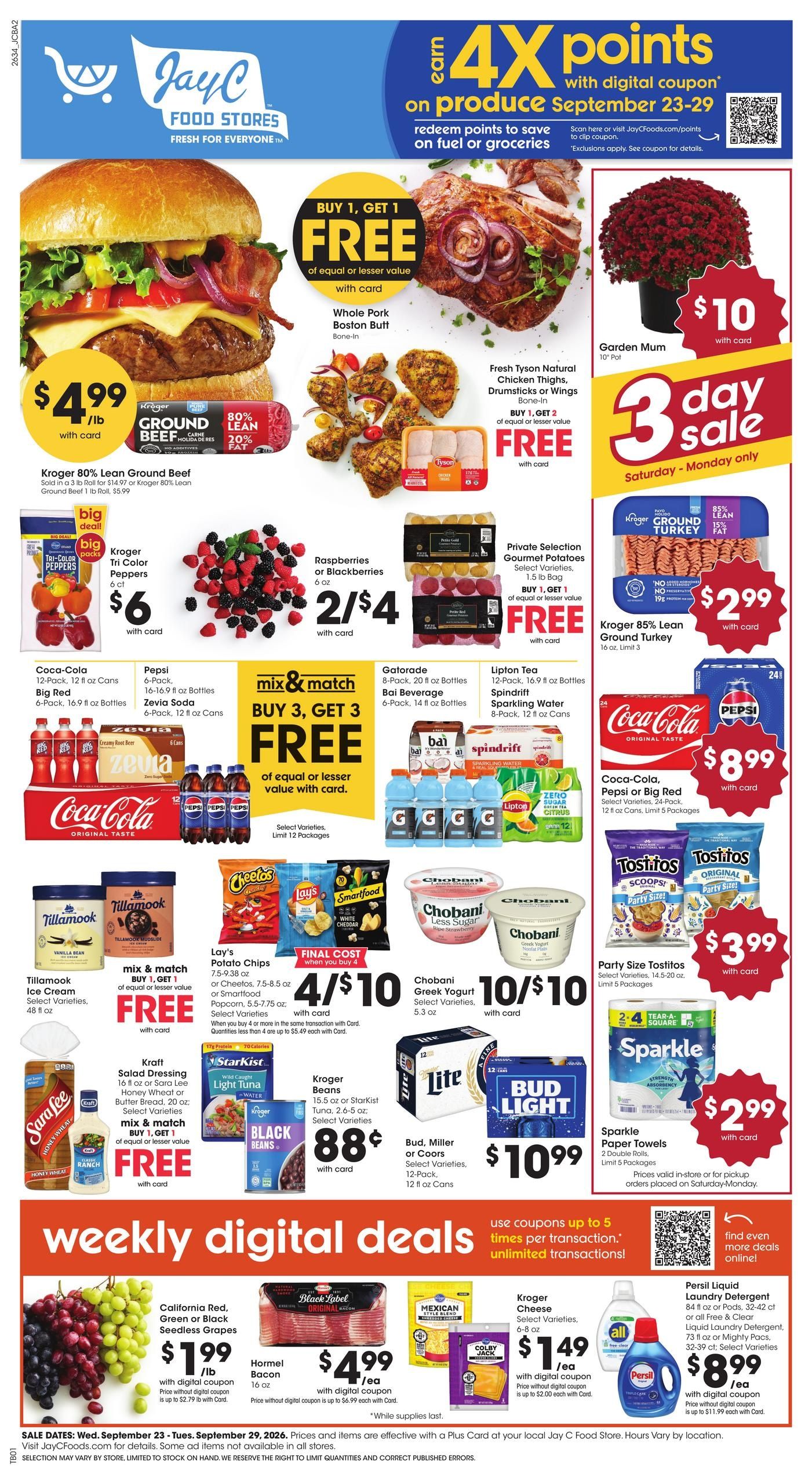 JayC Food Stores (Brookville-Tell City Area, IN) Weekly Ad September 23 - 29, 2026