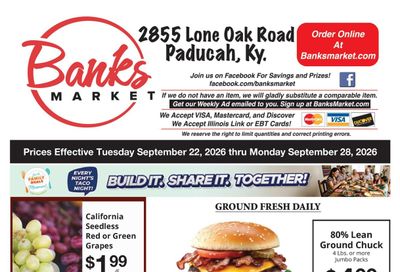 Banks Market Weekly Ad September 22 - 28, 2026