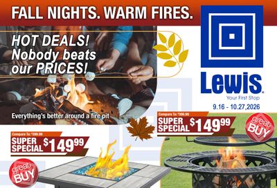 Lewis Drug FIREPIT SALE Weekly Ad September 22 - October 27, 2026