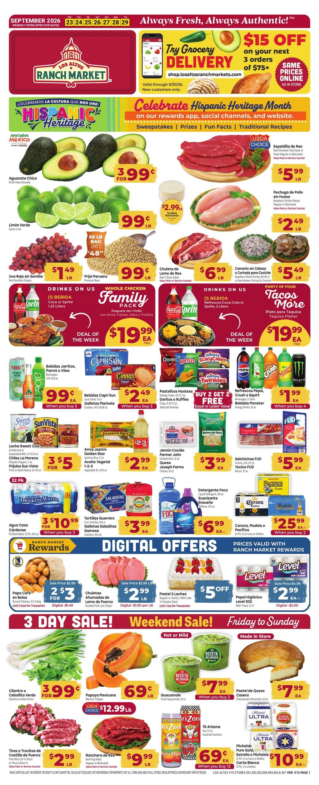 Cardenas Markets (Apache Junction Area, AZ) Weekly Ad September 23 - 29, 2026
