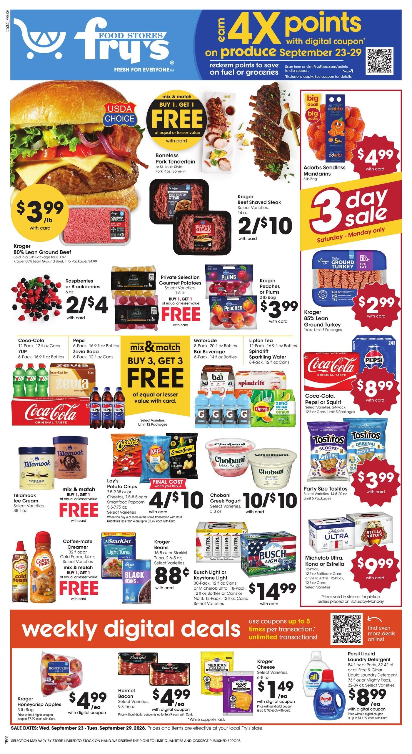 Fry's Food Stores Weekly Ad September 23 - 29, 2026