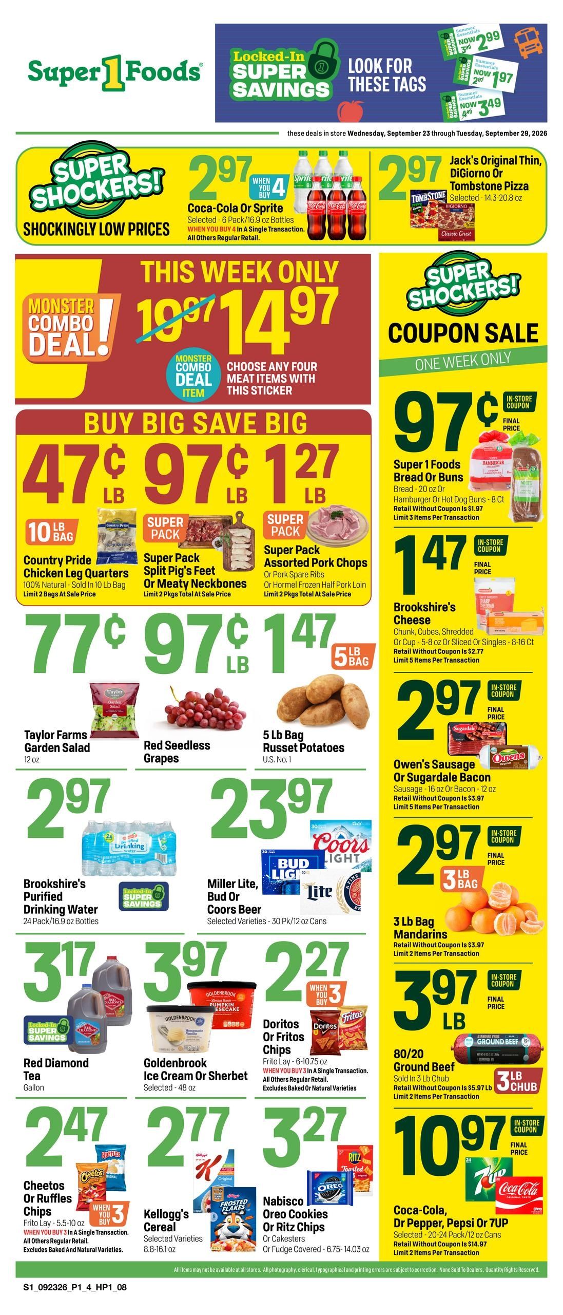 Super 1 Foods & Discount Pharmacy (Texarkana Area, AR) Weekly Ad September 23 - 29, 2026