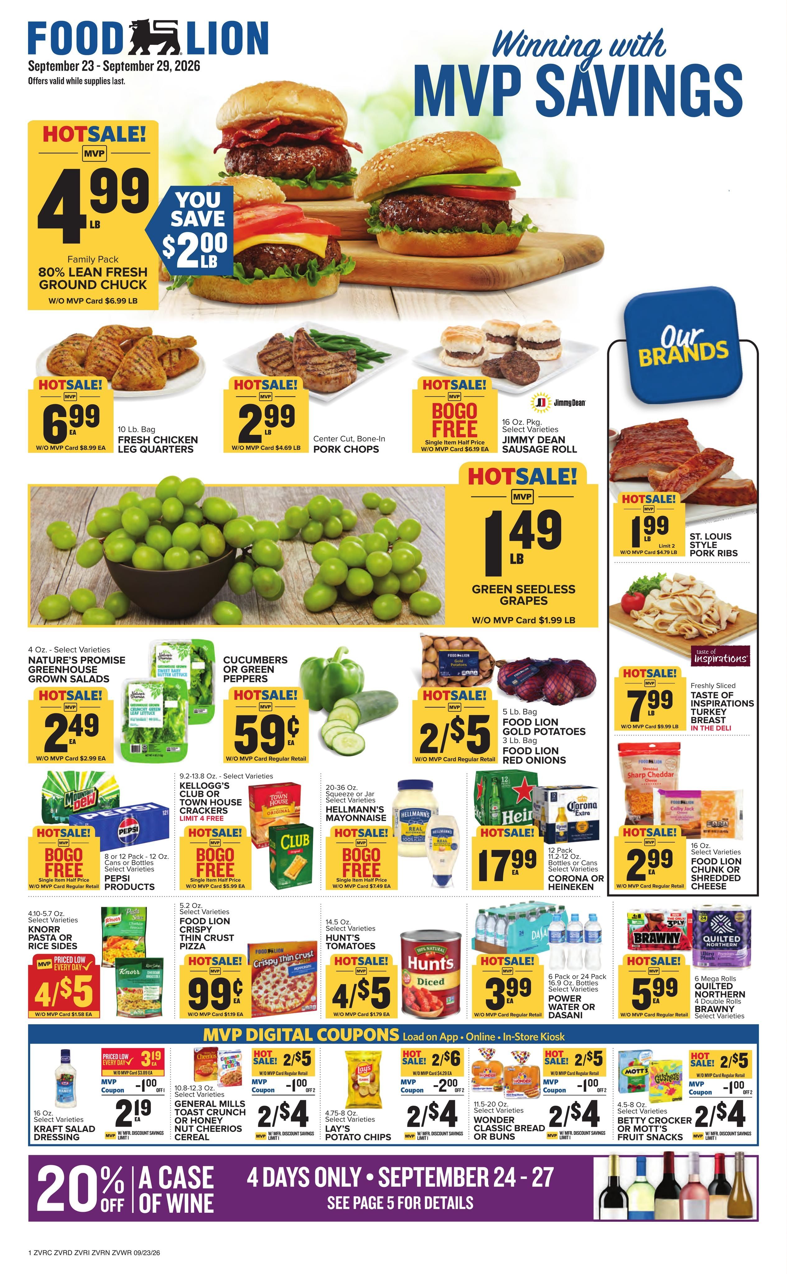 Food Lion (Richmond Area, VA) Weekly Ad September 23 - 29, 2026
