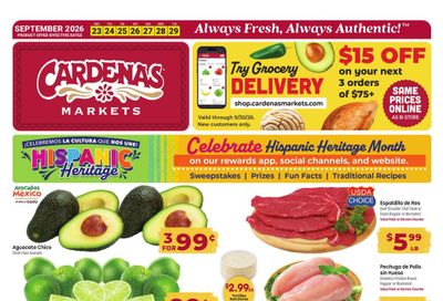 Cardenas Markets (Modesto Area, CA) Weekly Ad September 23 - 29, 2026