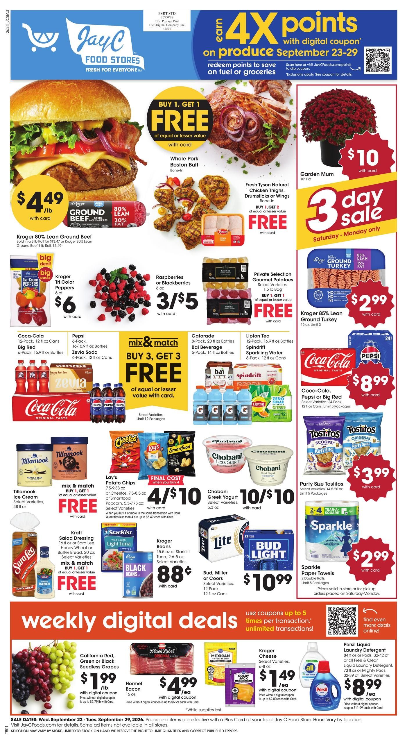 JayC Food Stores (Beech Grove Area, IN) Weekly Ad September 23 - 29, 2026