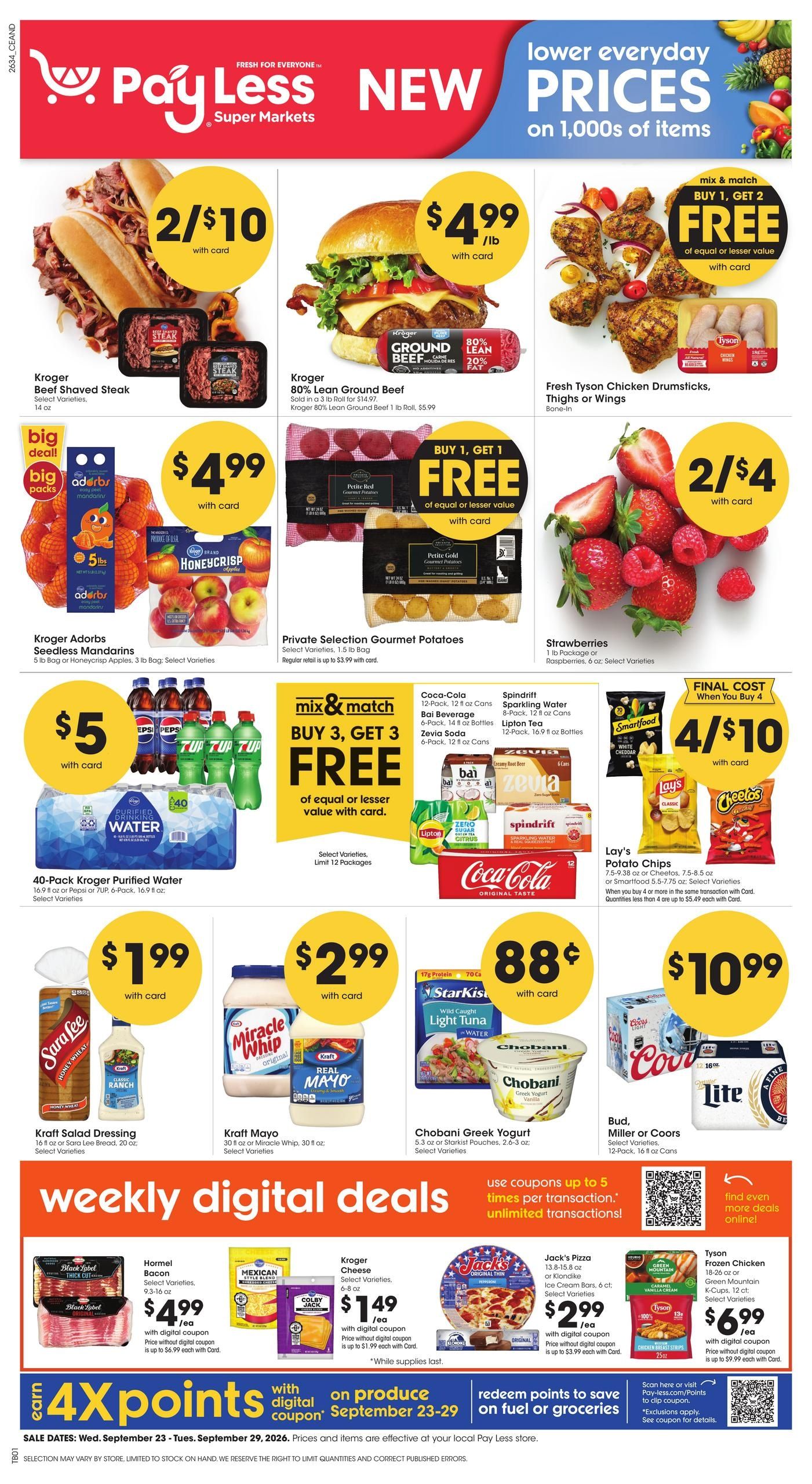 Pay Less Super Markets Weekly Ad September 23 - 29, 2026
