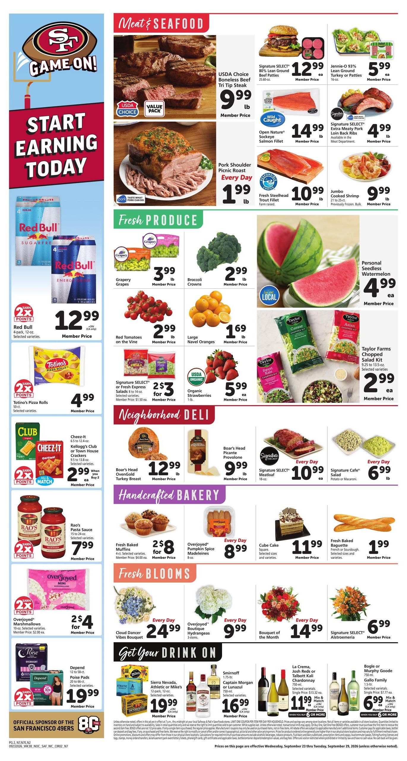 Safeway (Anderson Area, CA) Weekly Ad September 23 - 29, 2026