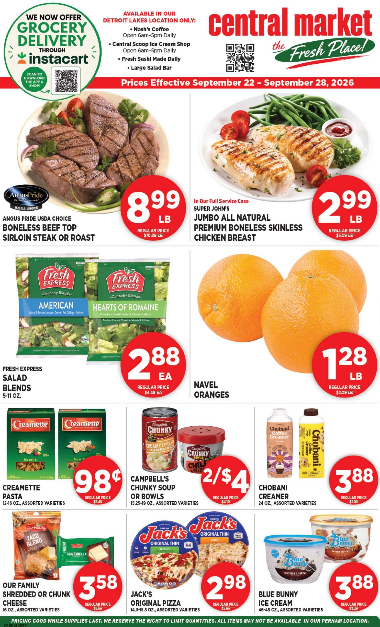 Central Market Weekly Ad September 22 - 28, 2026