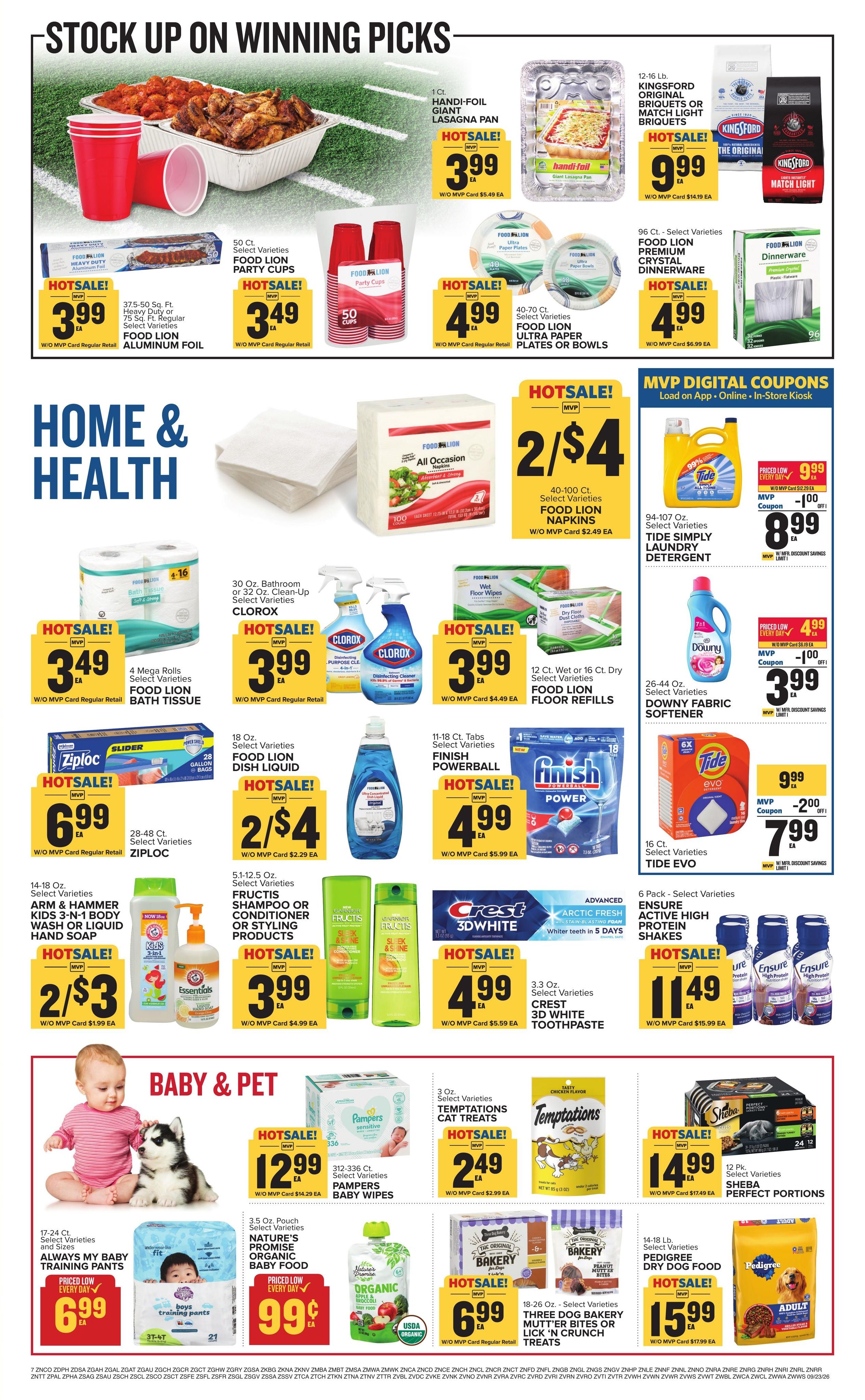 Food Lion (Salisbury Area, NC) Weekly Ad September 23 - 29, 2026