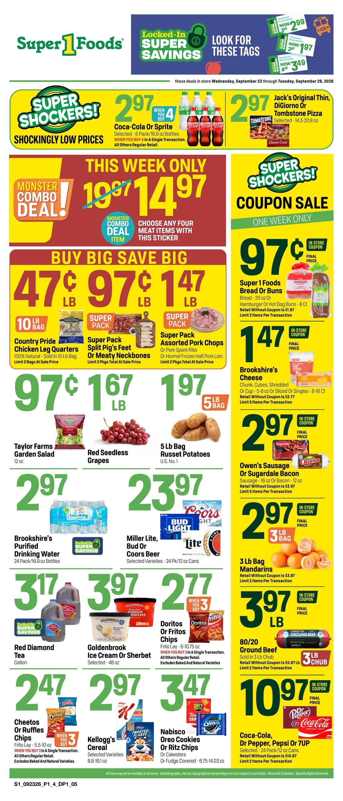 Super 1 Foods & Discount Pharmacy (Shreveport Area, LA) Weekly Ad September 23 - 29, 2026