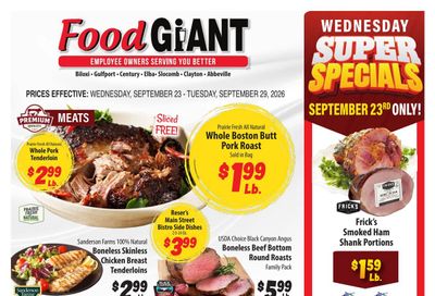Food Giant (Dothan Area, AL) Weekly Ad September 23 - 29, 2026
