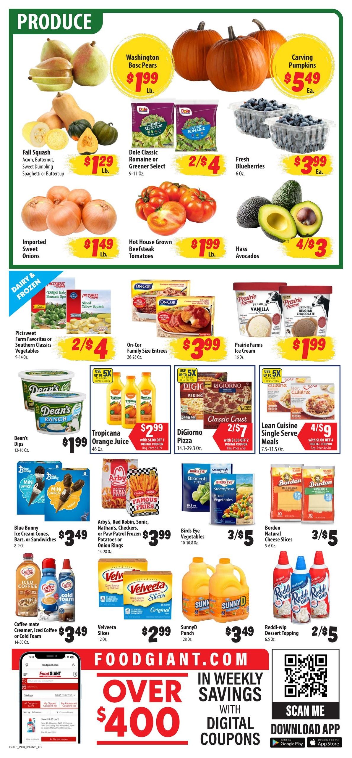 Food Giant (Dothan Area, AL) Weekly Ad September 23 - 29, 2026