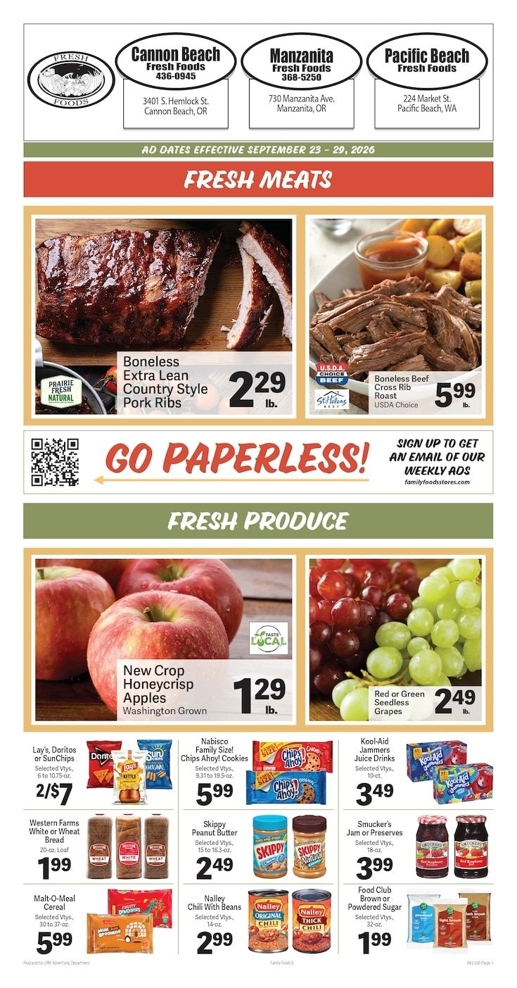 Fresh Foods Marketplace Weekly Ad September 23 - 29, 2026