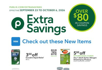 Publix Extra Savings Weekly Ad September 23 - October 6, 2026