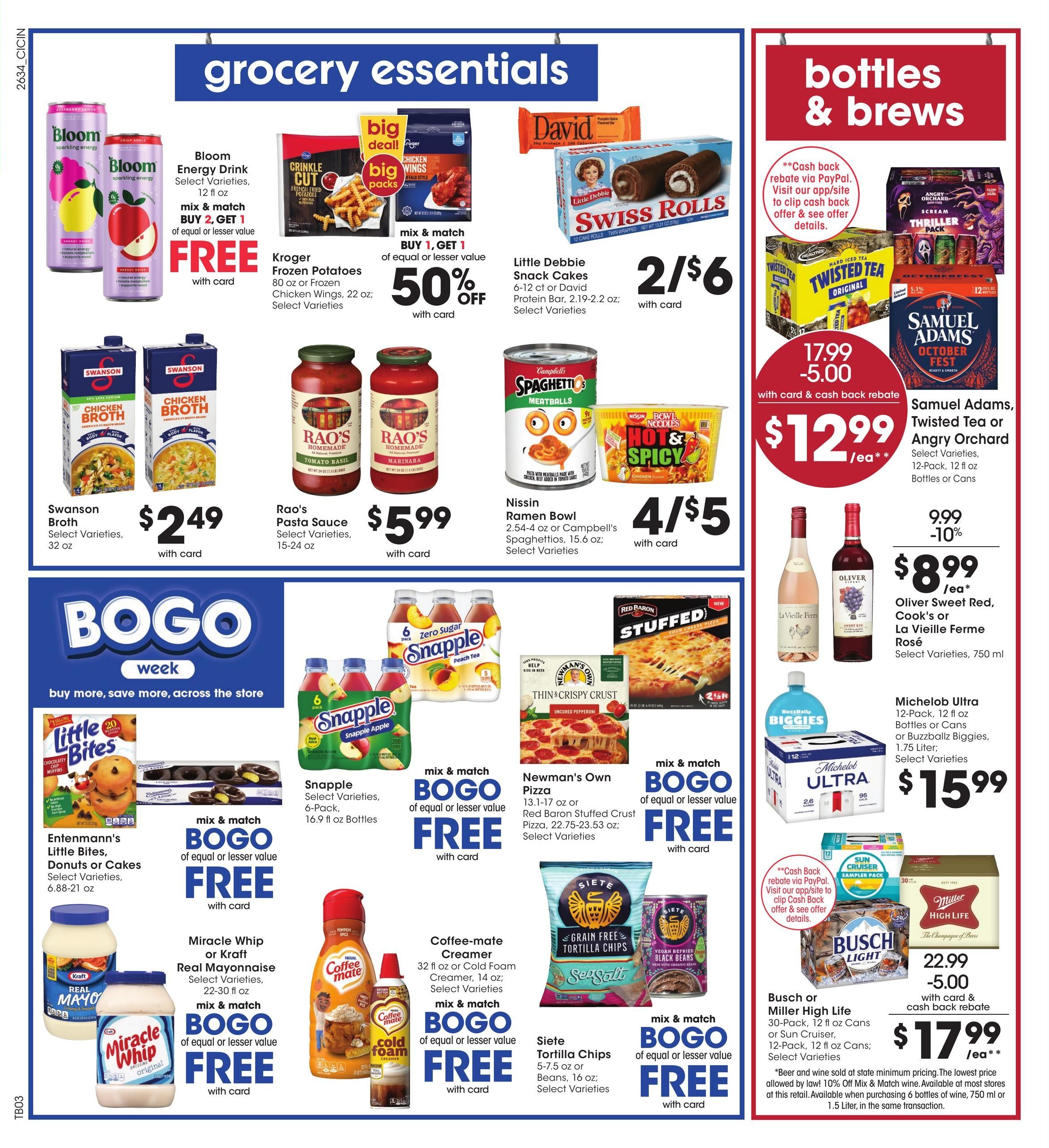Kroger (Cedar Grove Area, IN) Weekly Ad September 23 - 29, 2026