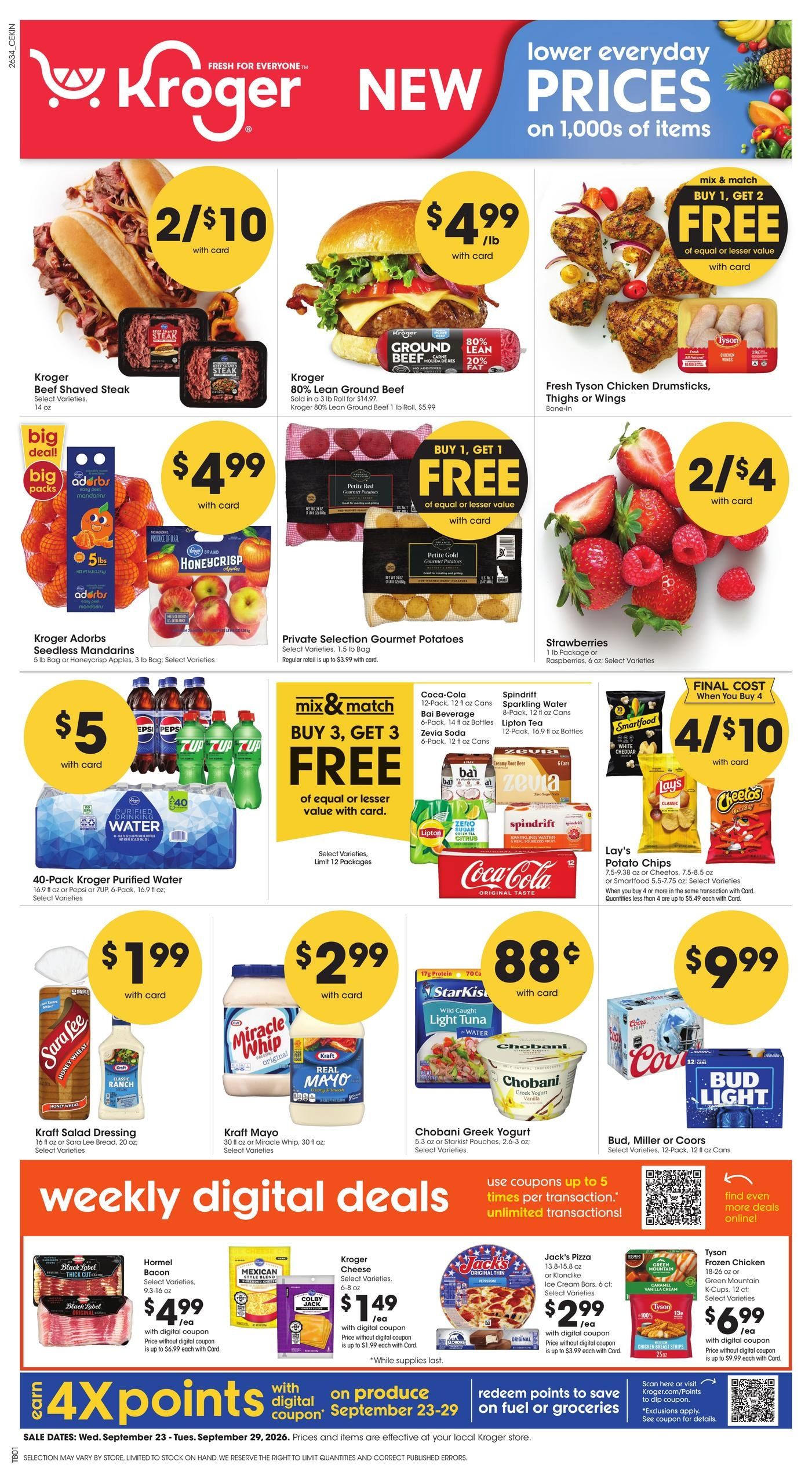 Kroger (Fairbury Area, IL) Weekly Ad September 23 - 29, 2026