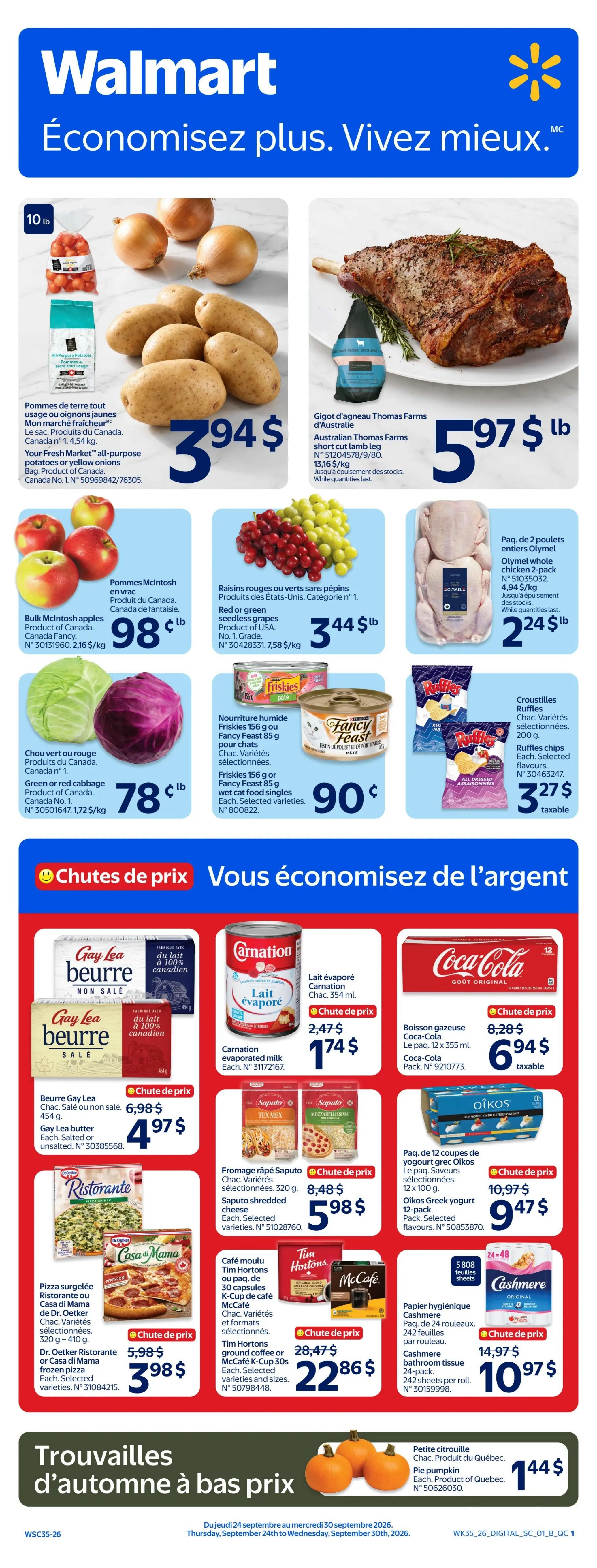 Walmart (QC) Flyer September 24 to 30