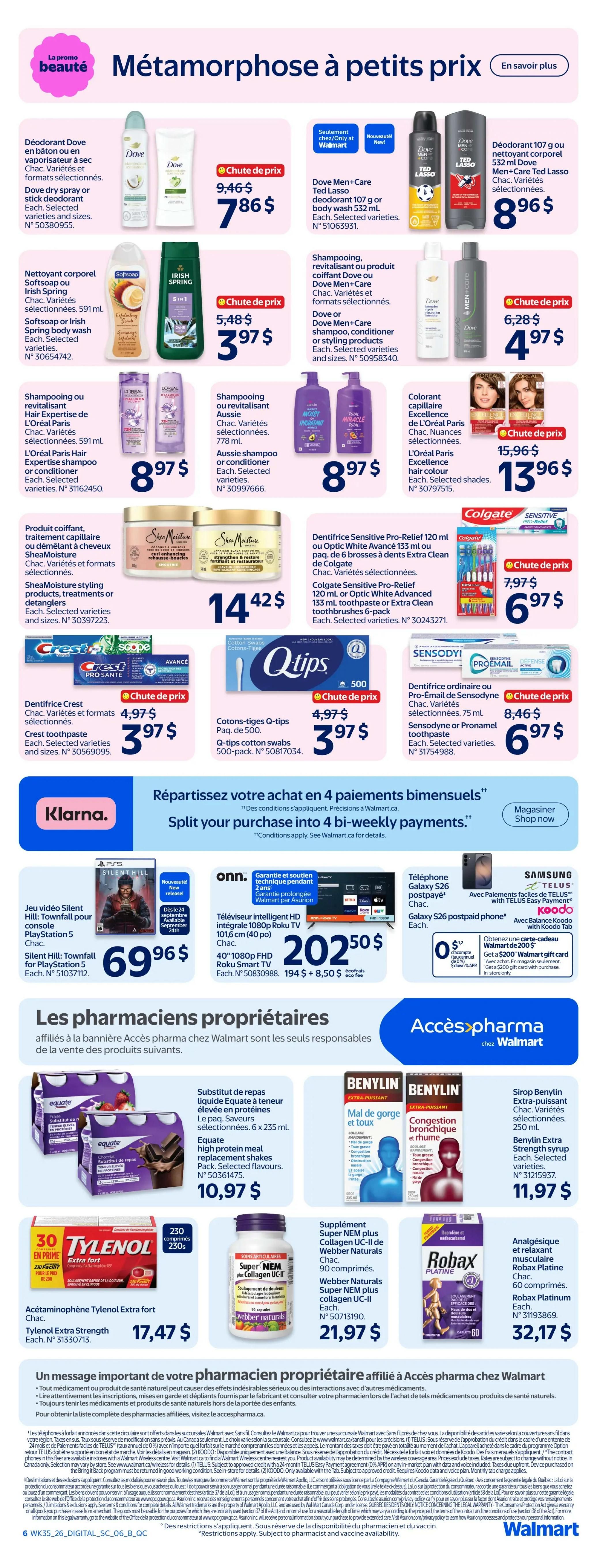 Walmart (QC) Flyer September 24 to 30