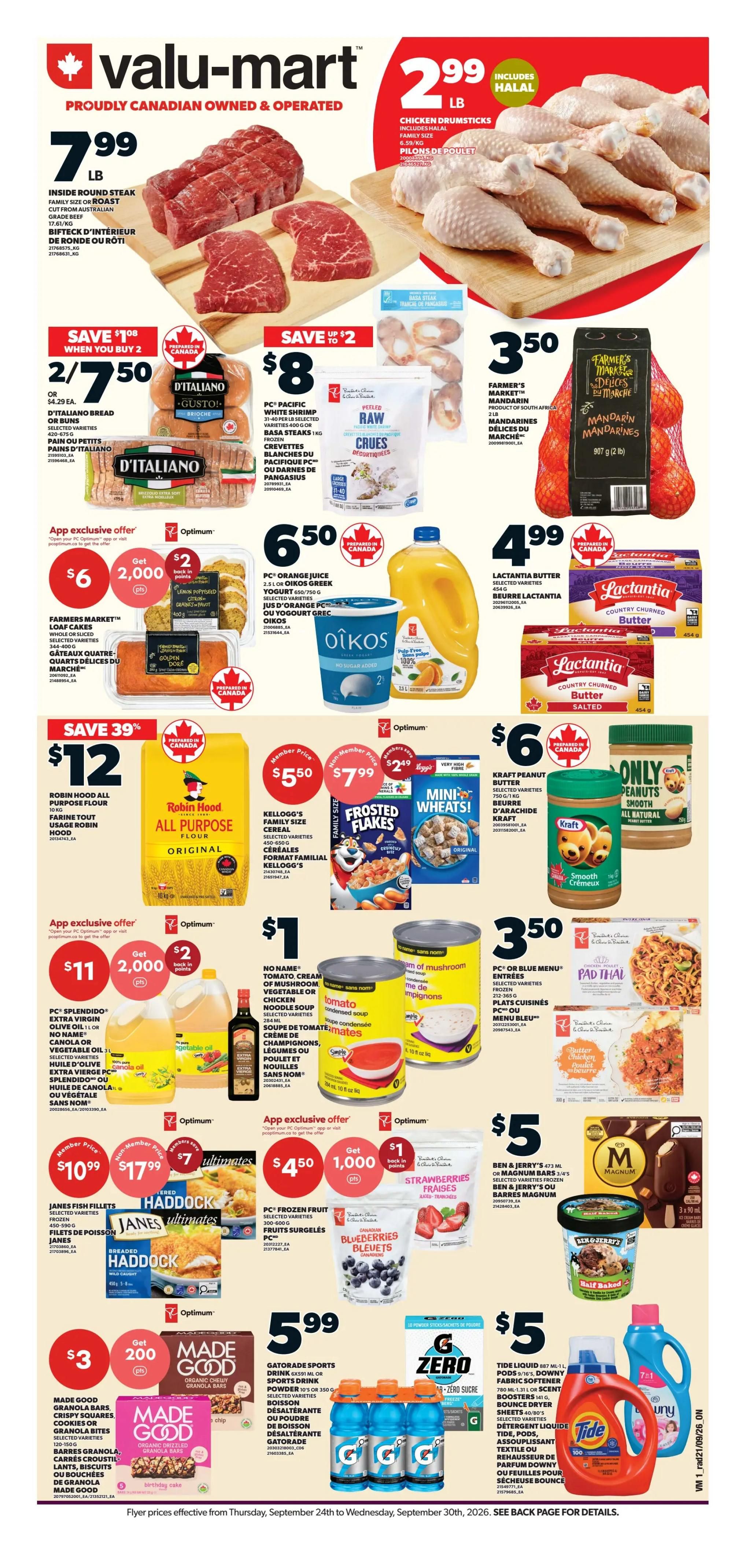 Valu-mart Flyer September 24 to 30