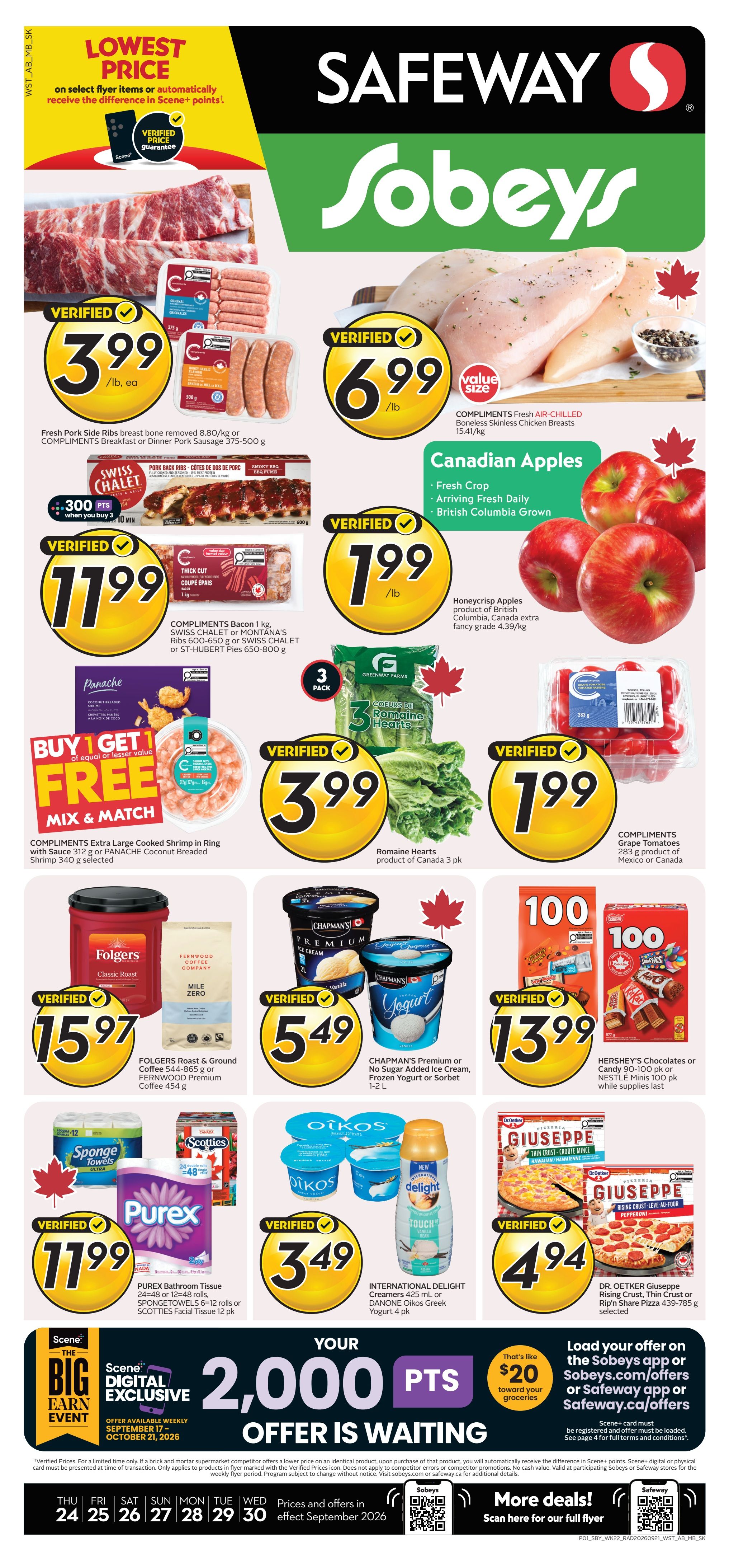Sobeys/Safeway (SK & MB) Flyer September 24 to 30