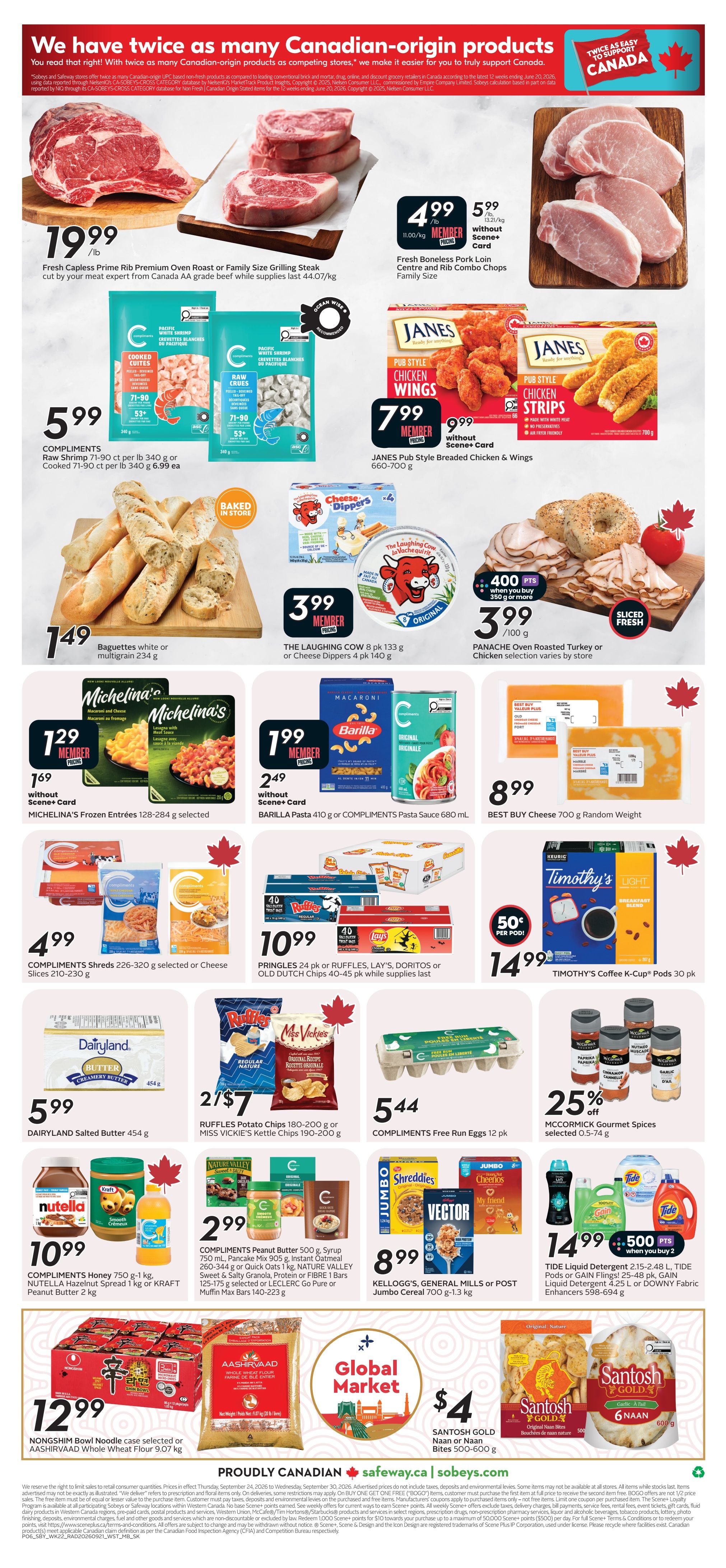 Sobeys/Safeway (SK & MB) Flyer September 24 to 30