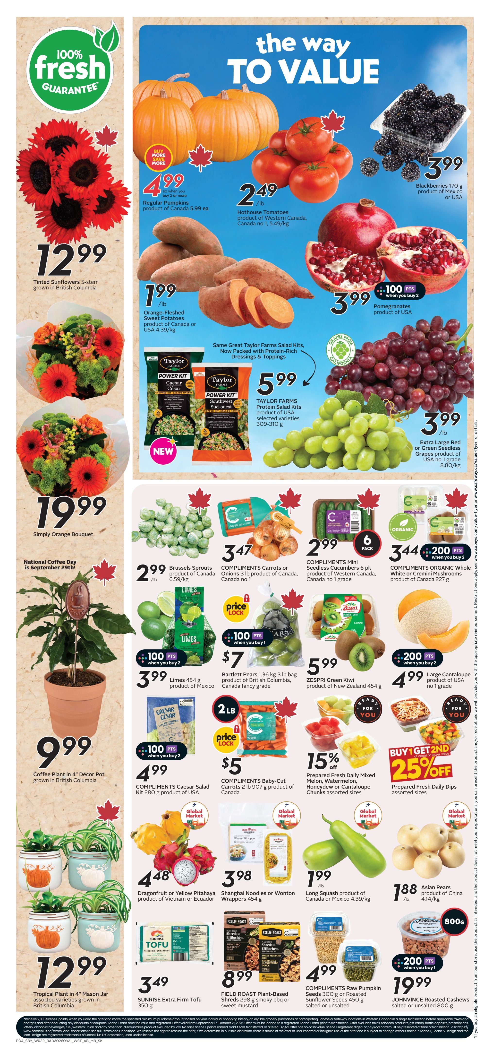 Sobeys/Safeway (SK & MB) Flyer September 24 to 30