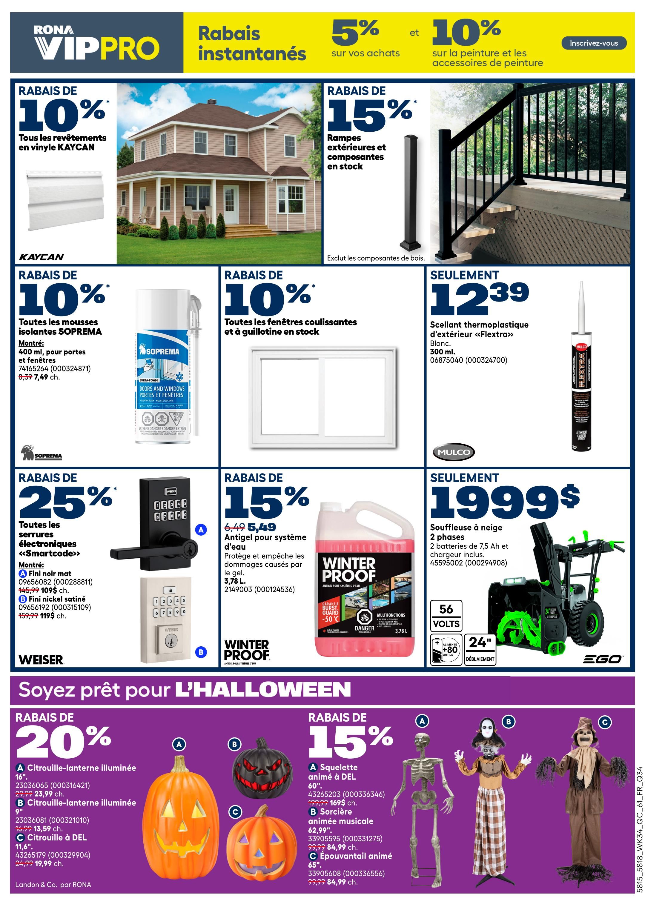 Rona & Rona+ (QC) Flyer September 24 to 30