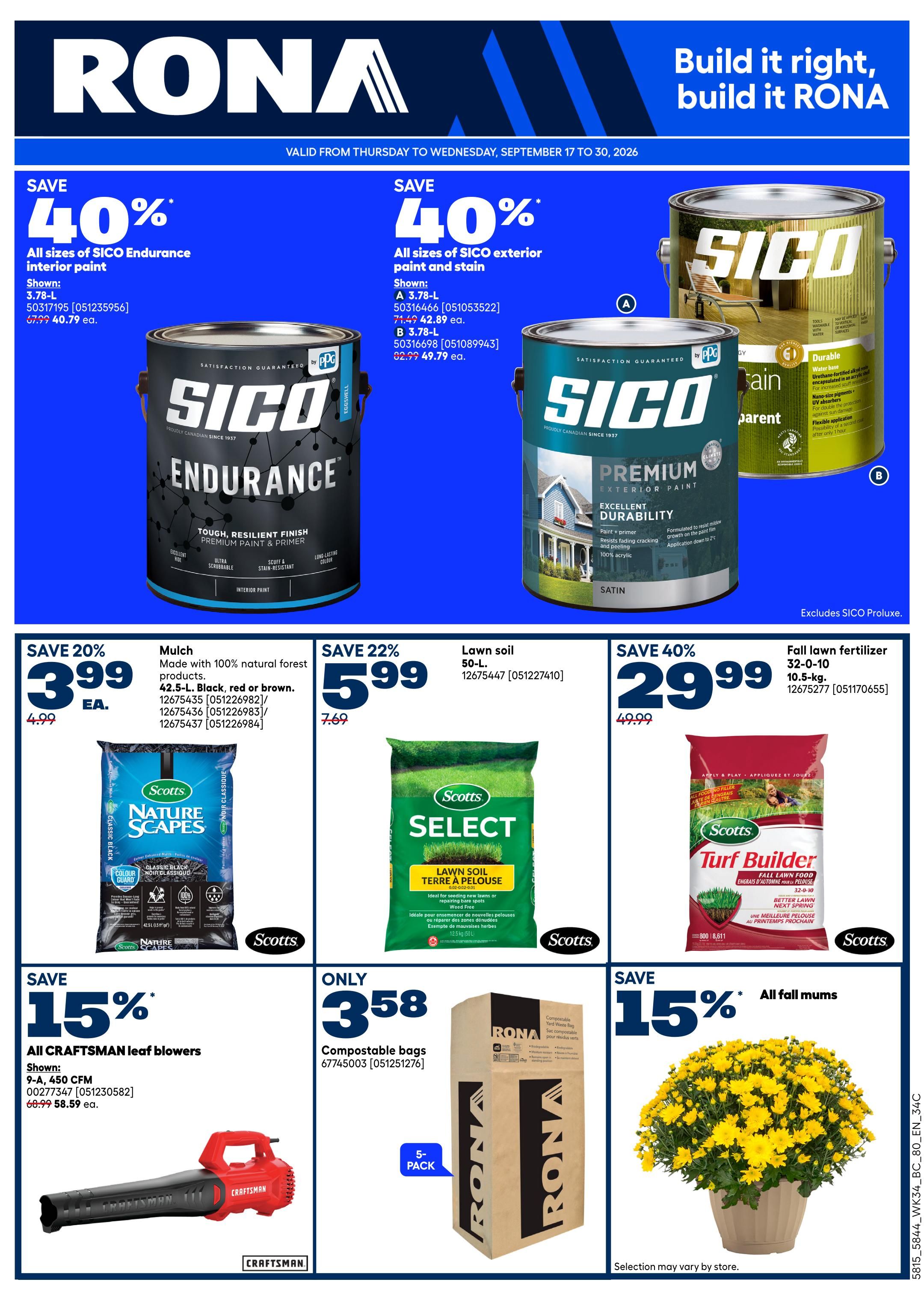 Rona & Rona+ (BC) Flyer September 24 to 30