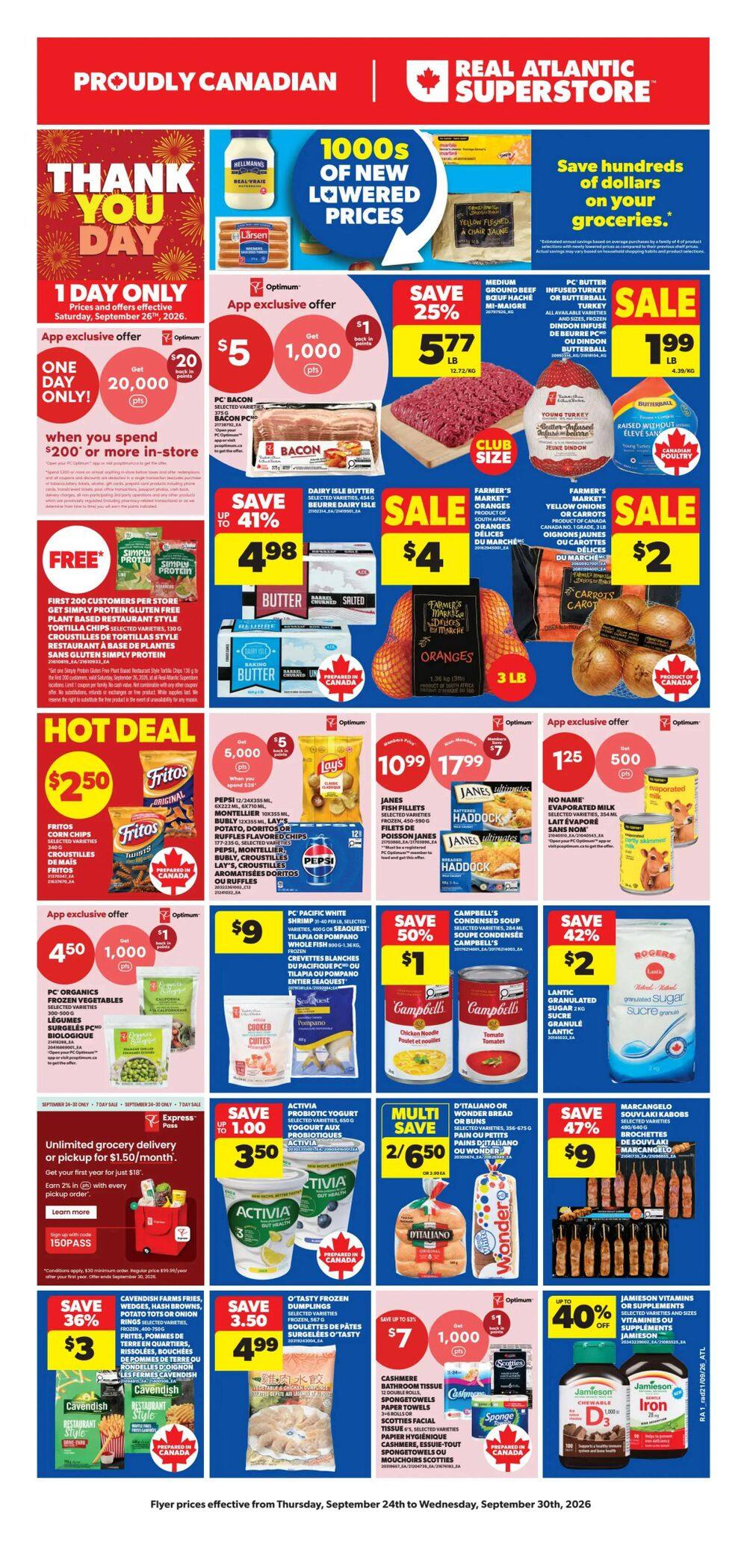 Real Atlantic Superstore Flyer September 24 to 30