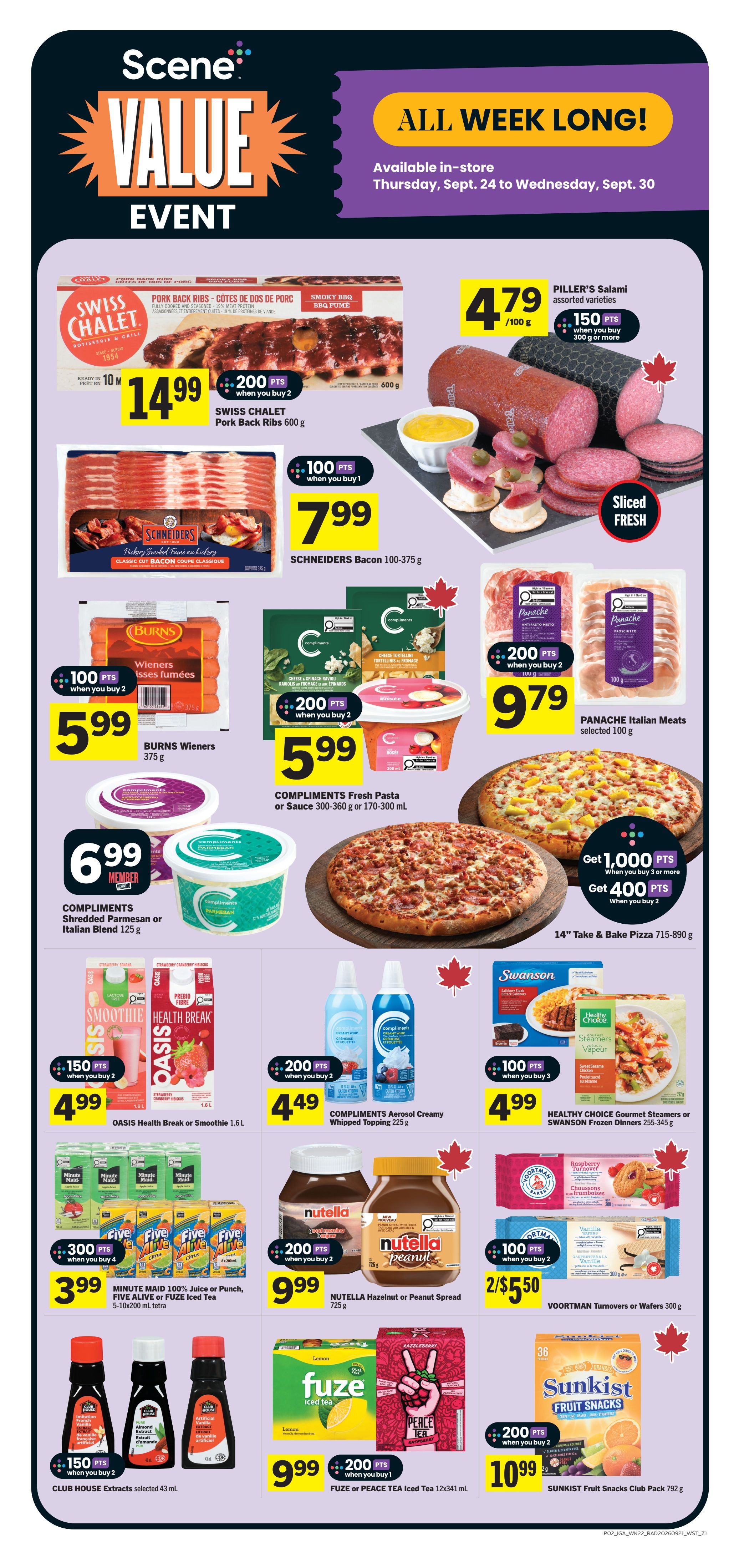 IGA (West) Flyer September 24 to 30