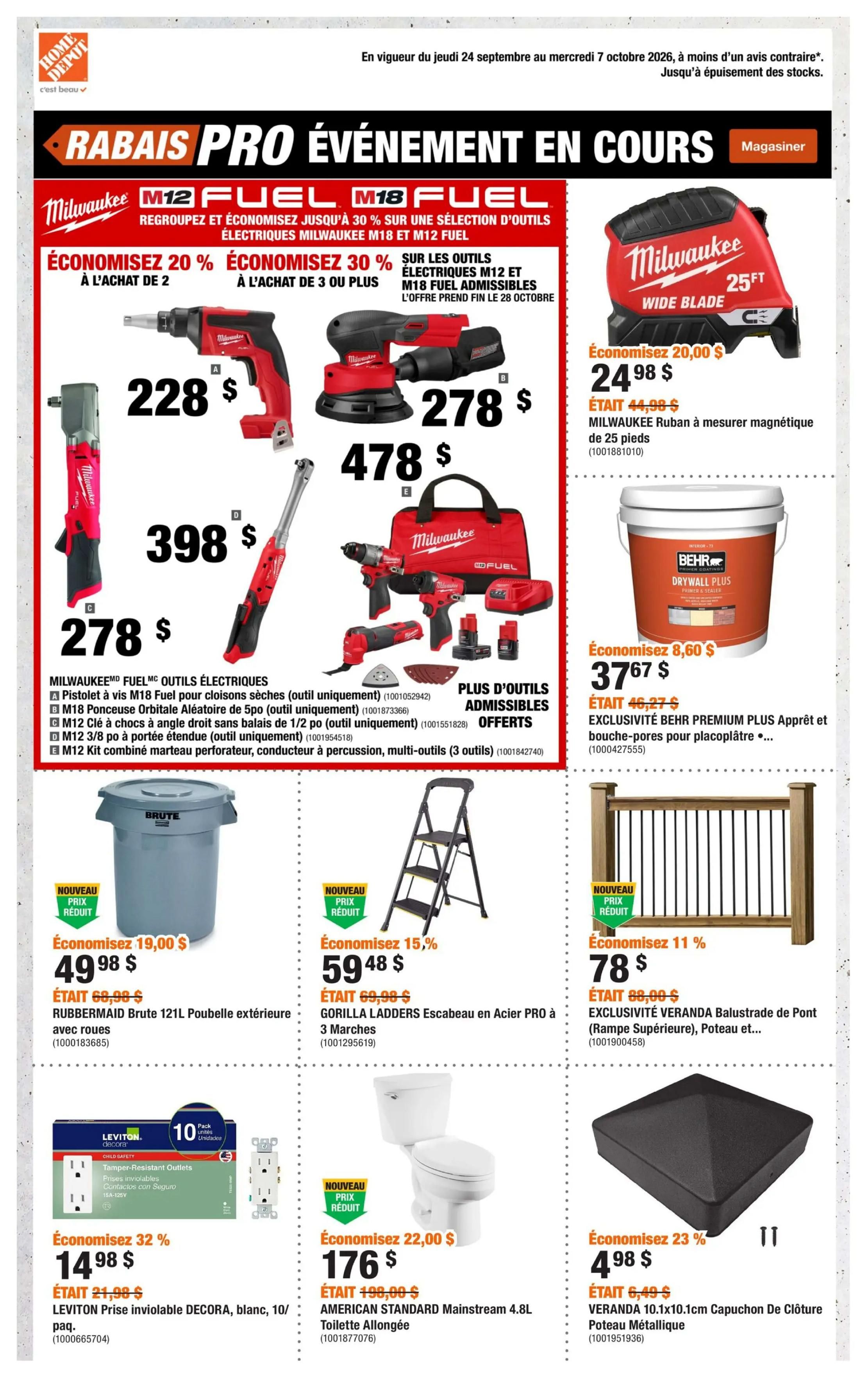 Home Depot (QC) Flyer September 24 to October 7