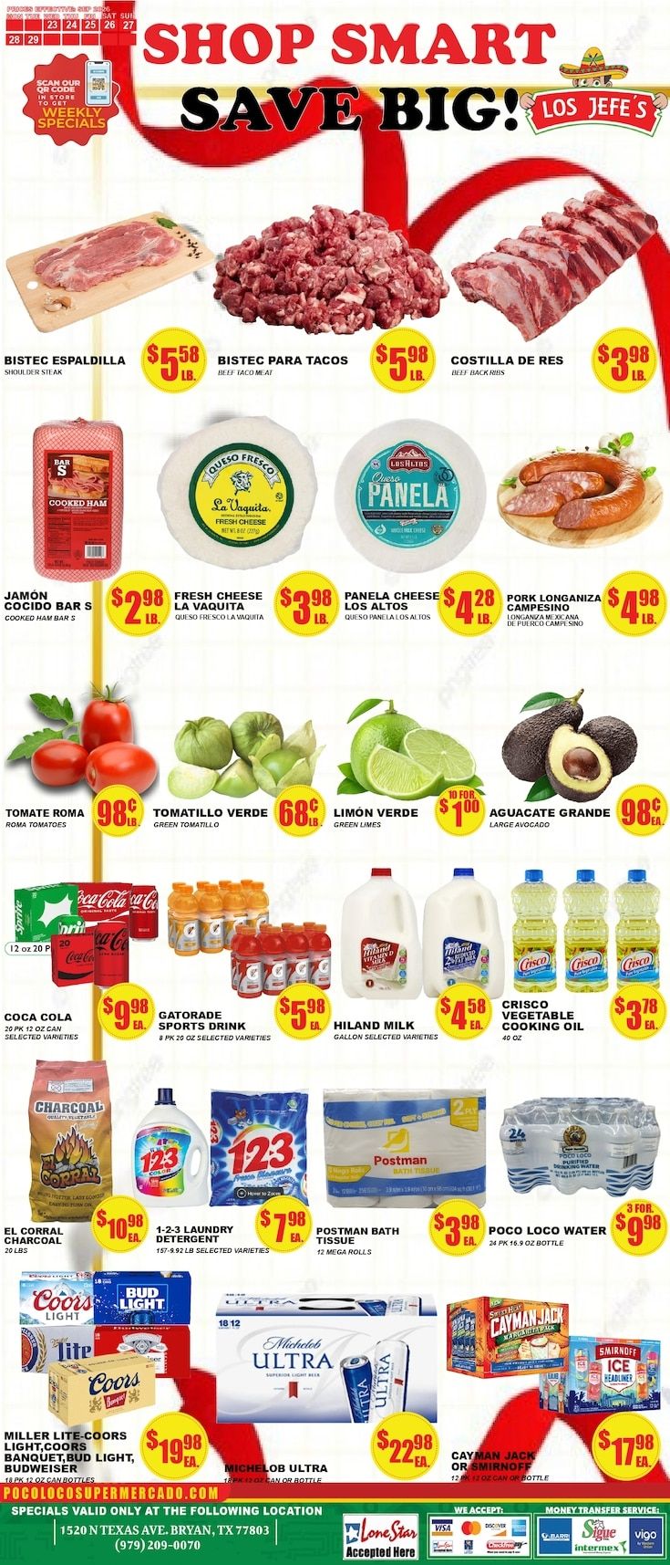 Poco Loco Supermercado (Bryan, TX) Weekly Ad September 23 - 29, 2026