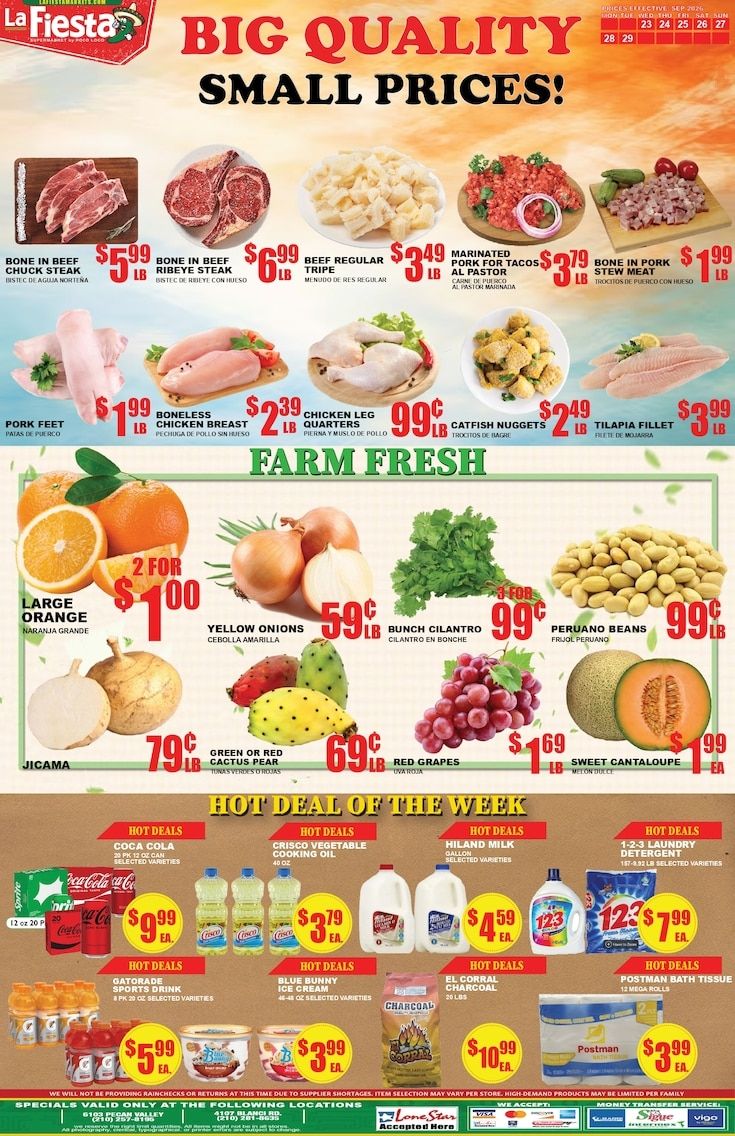 Poco Loco Supermercado (Texas) Weekly Ad September 23 - 29, 2026