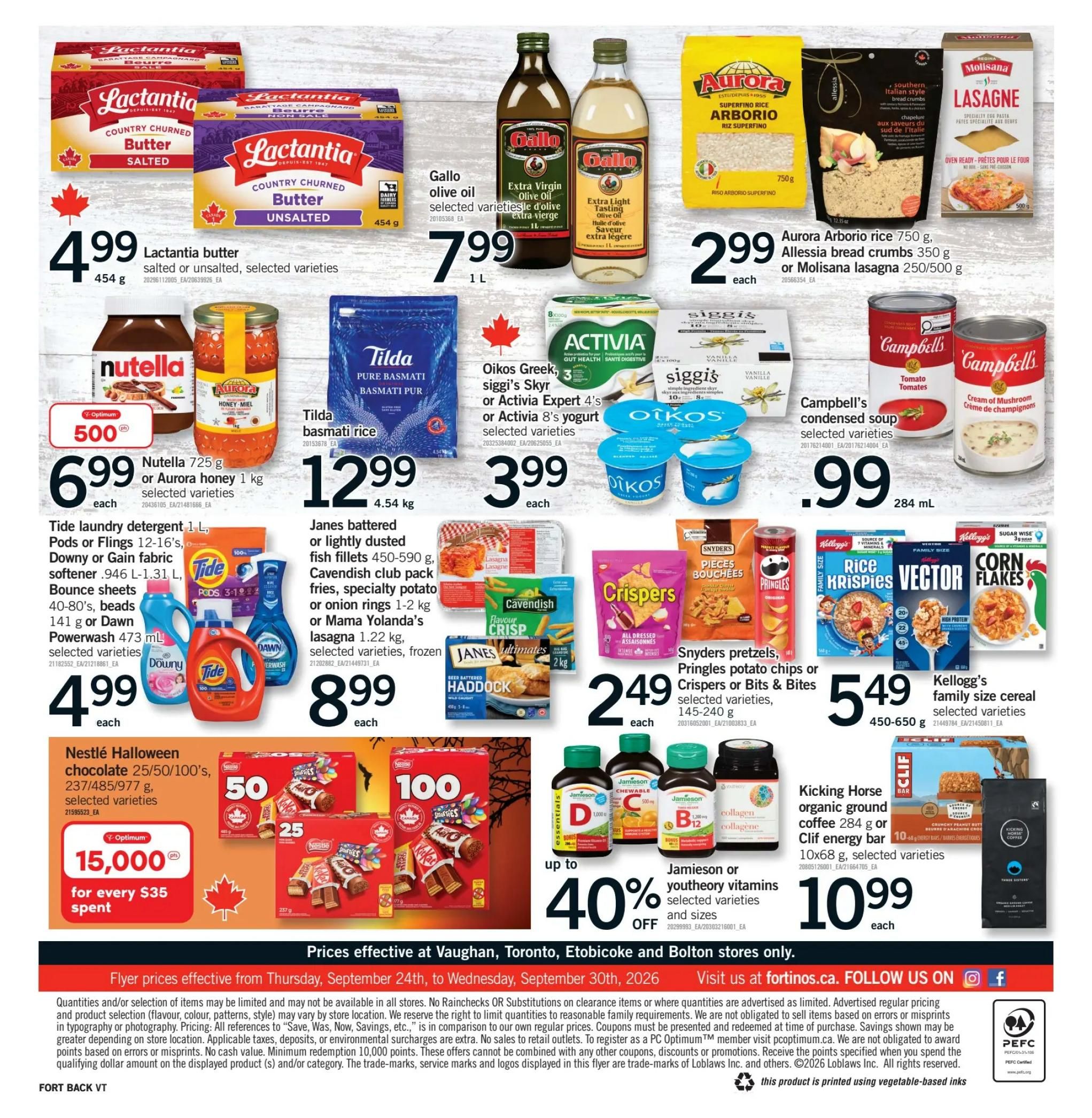Fortinos Flyer September 24 to 30