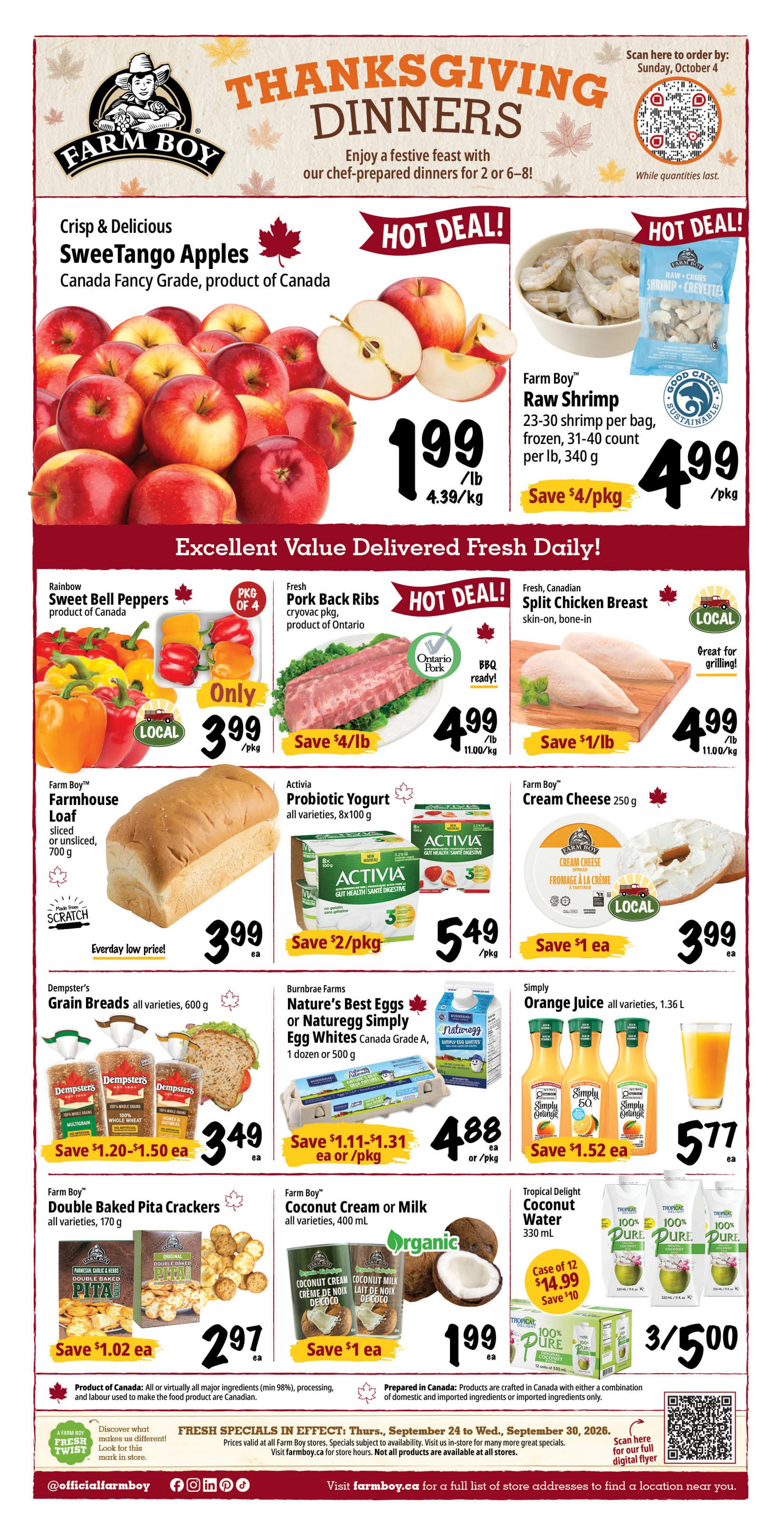 Farm Boy Flyer September 24 to 30