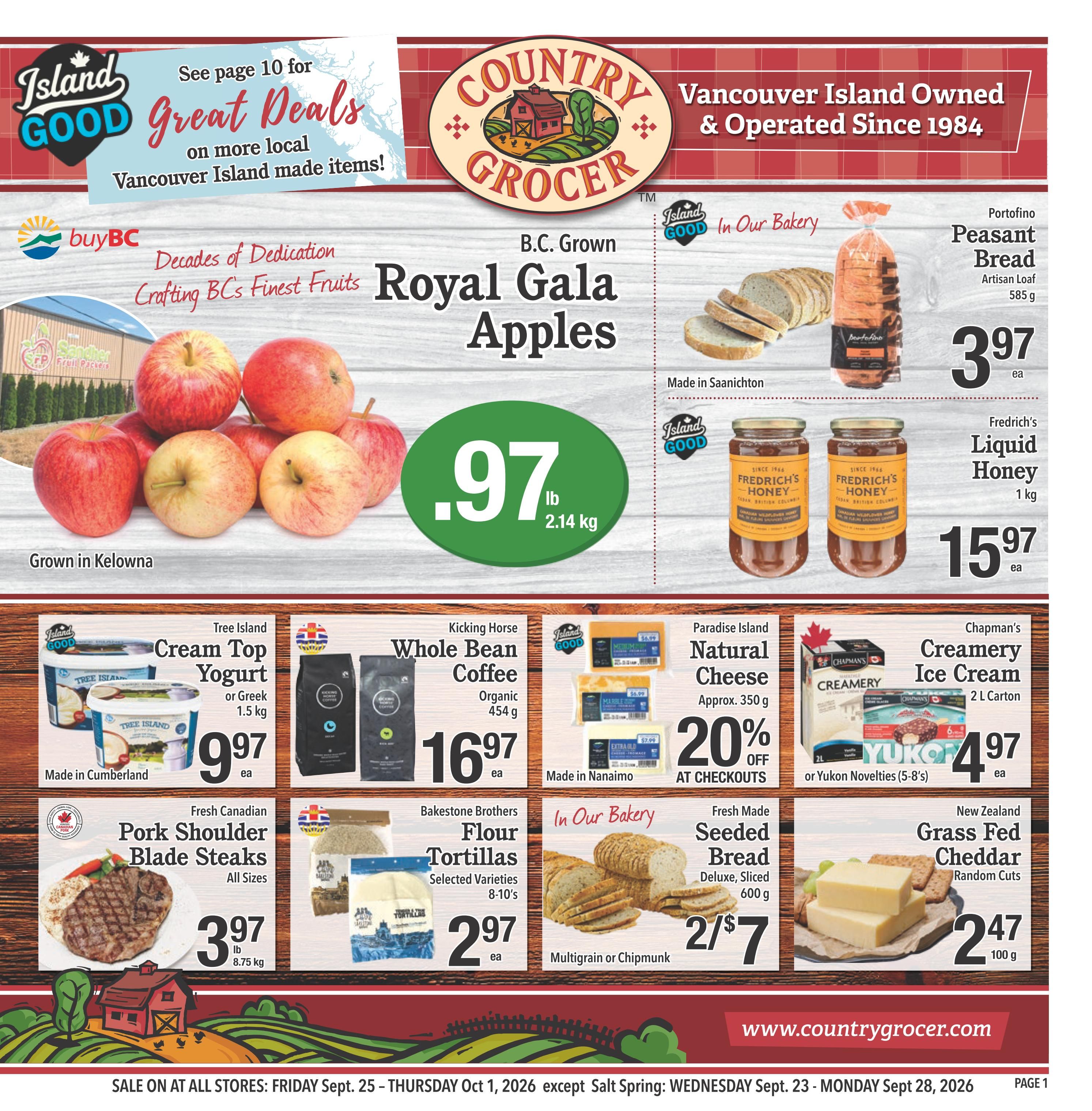 Country Grocer Flyer September 25 to October 1
