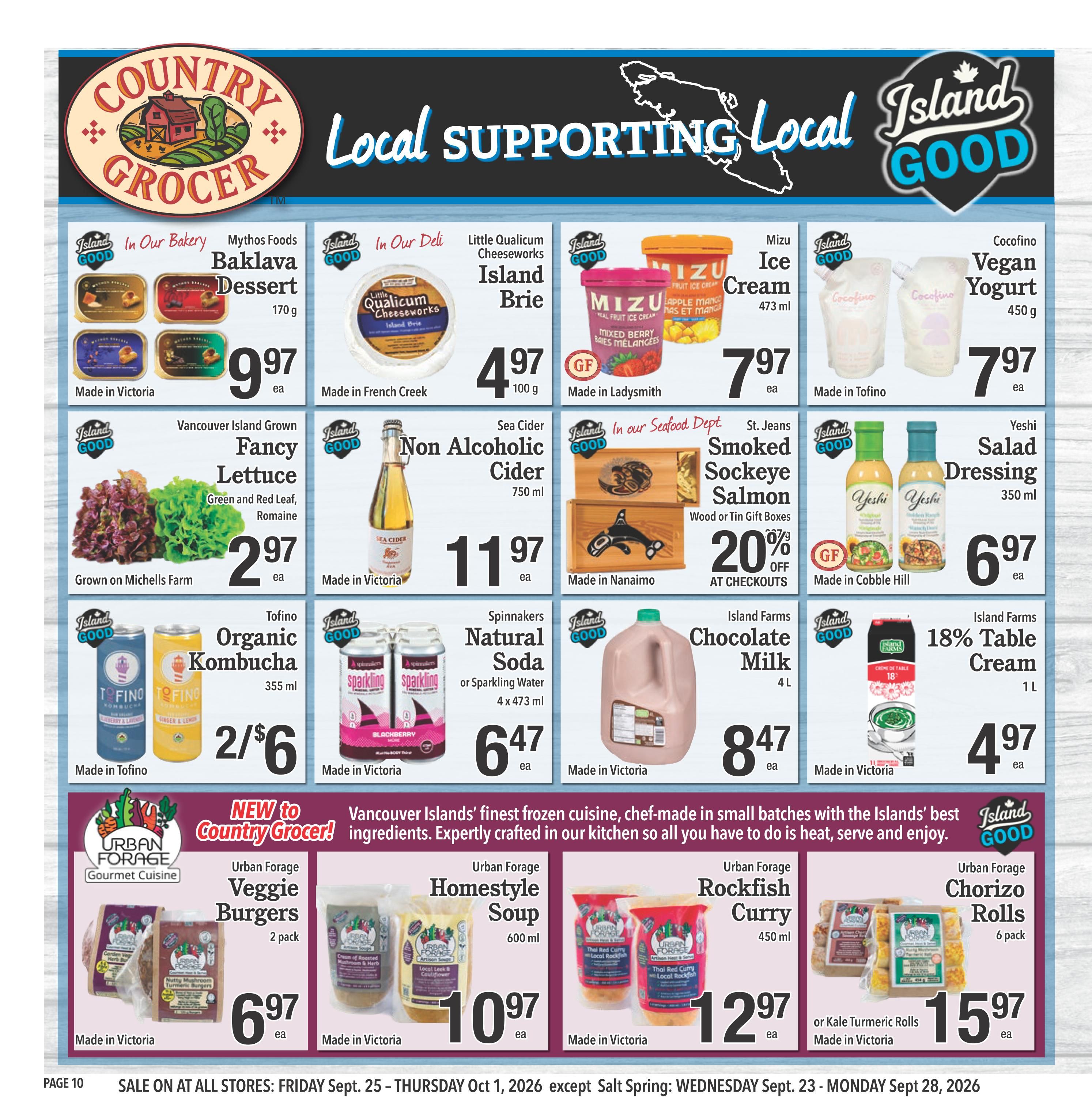 Country Grocer Flyer September 25 to October 1
