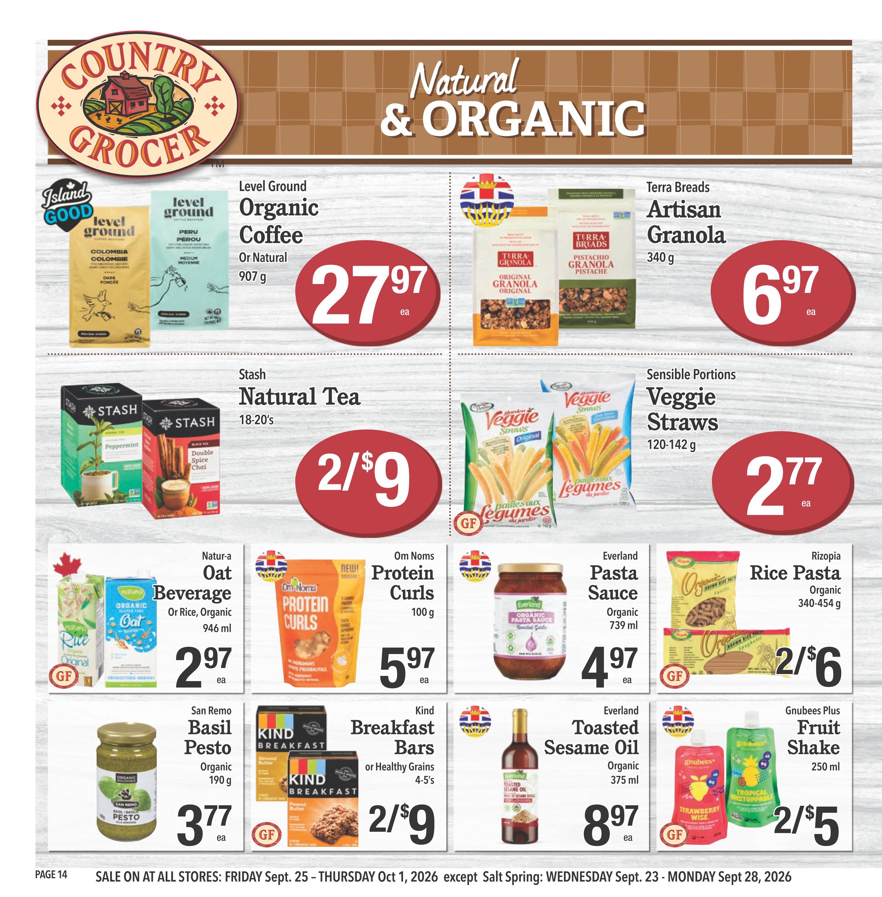 Country Grocer Flyer September 25 to October 1