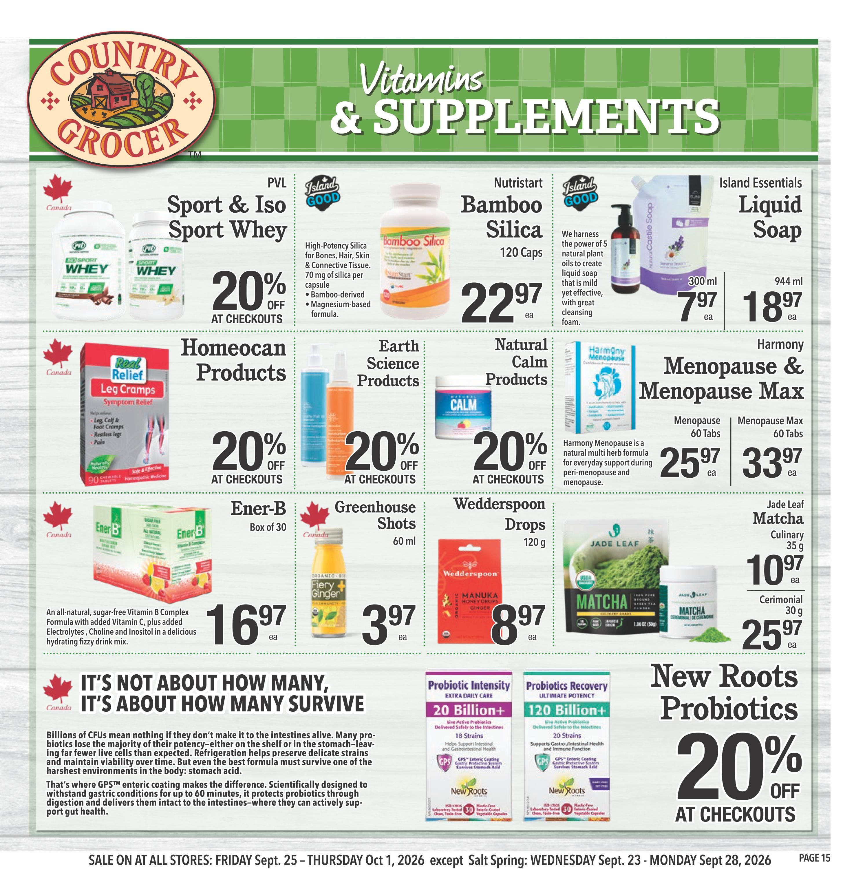 Country Grocer Flyer September 25 to October 1